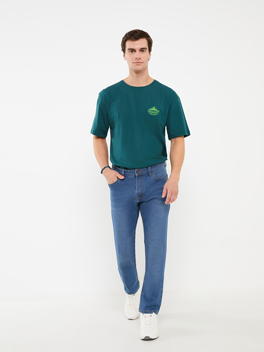 XSIDE Crew Neck Short Sleeve Printed Combed Cotton Men's T-shirt -S3K184Z8-J1P