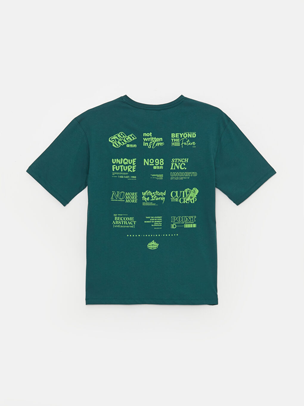 XSIDE Crew Neck Short Sleeve Printed Combed Cotton Men's T-shirt -S3K184Z8-J1P
