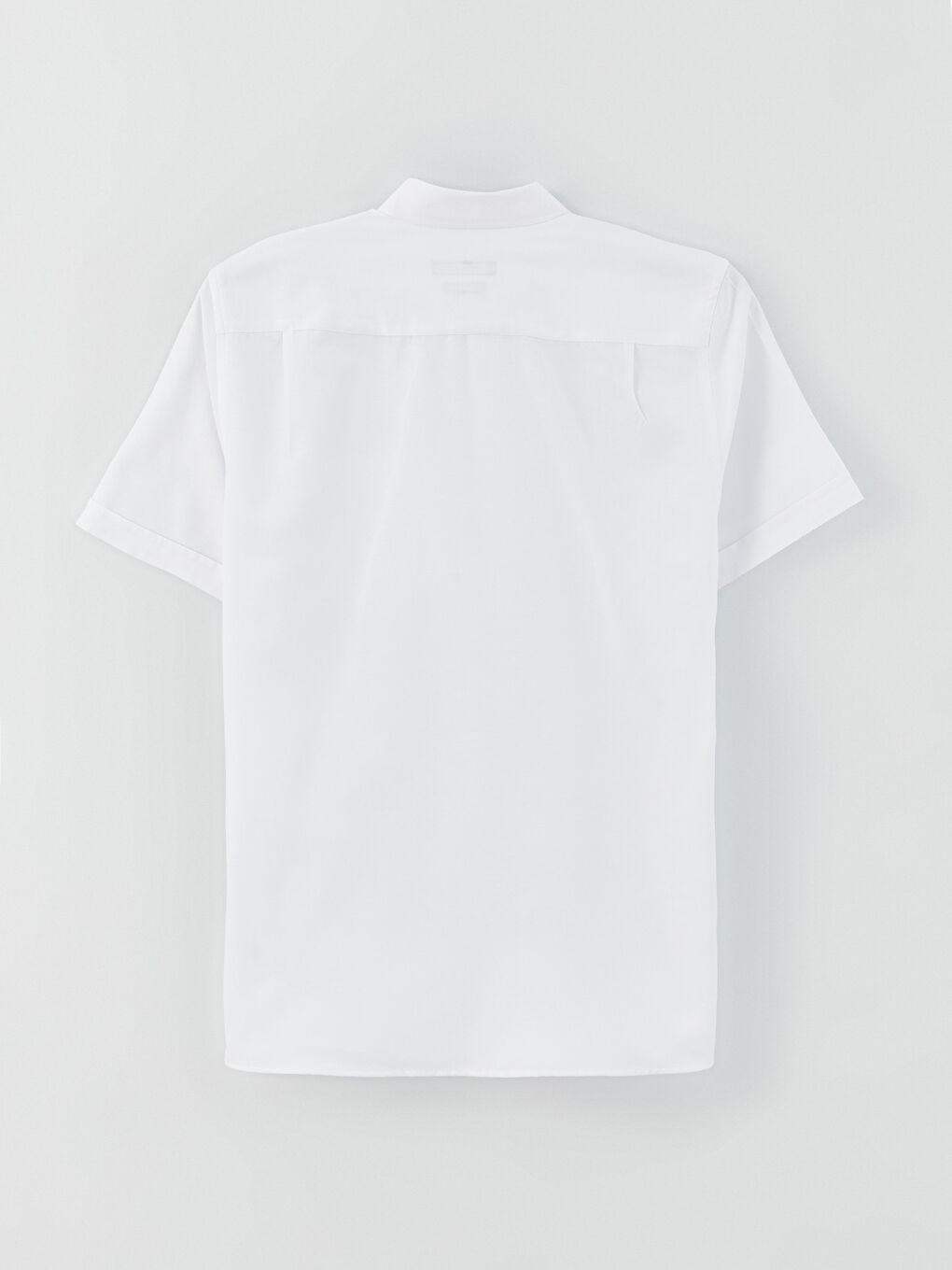 Beyaz Regular Fit Kısa Kollu Erkek Gömlek-6