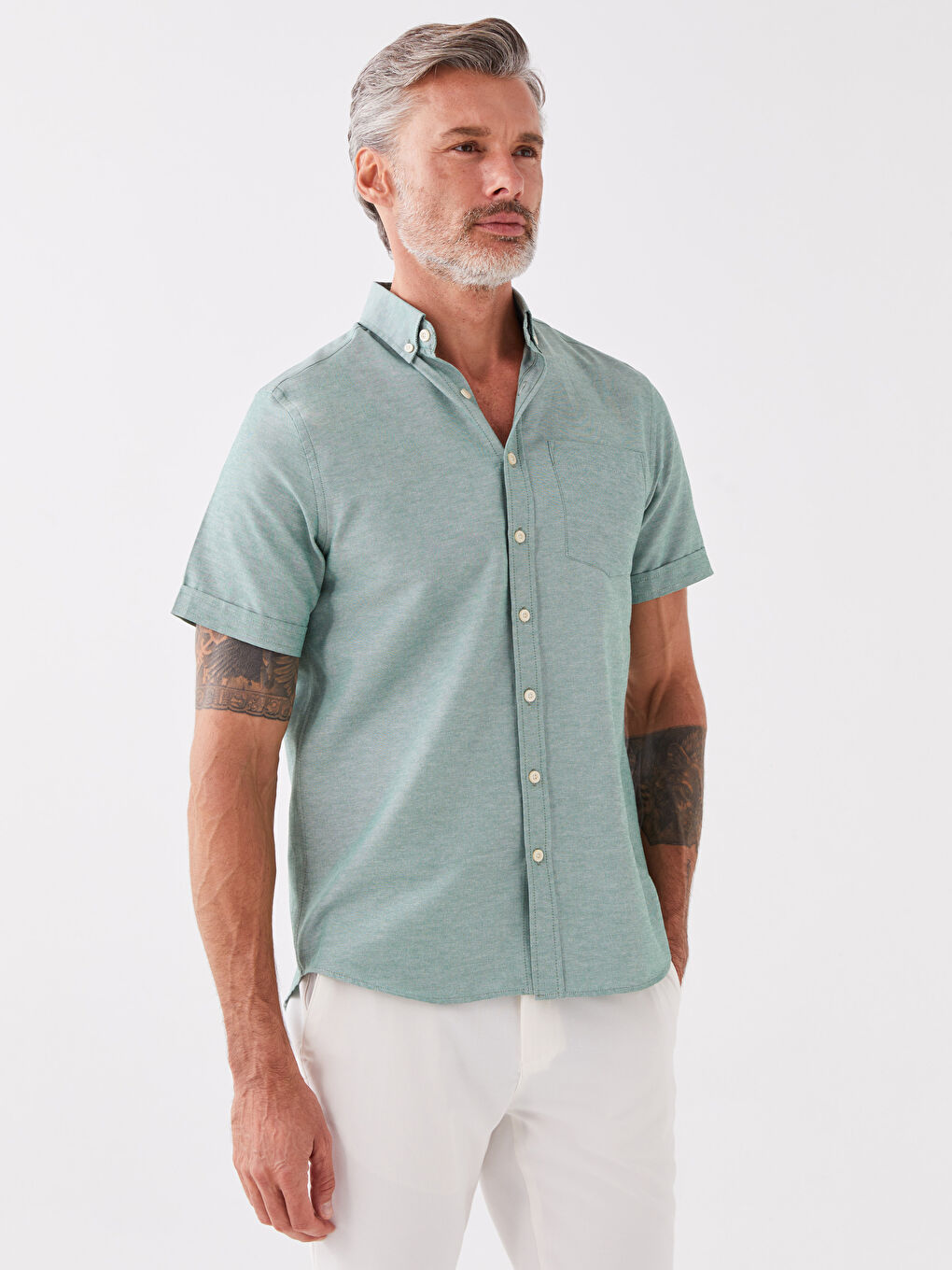 Chemise à Manches Courtes Coupe Régulière pour Hommes-1