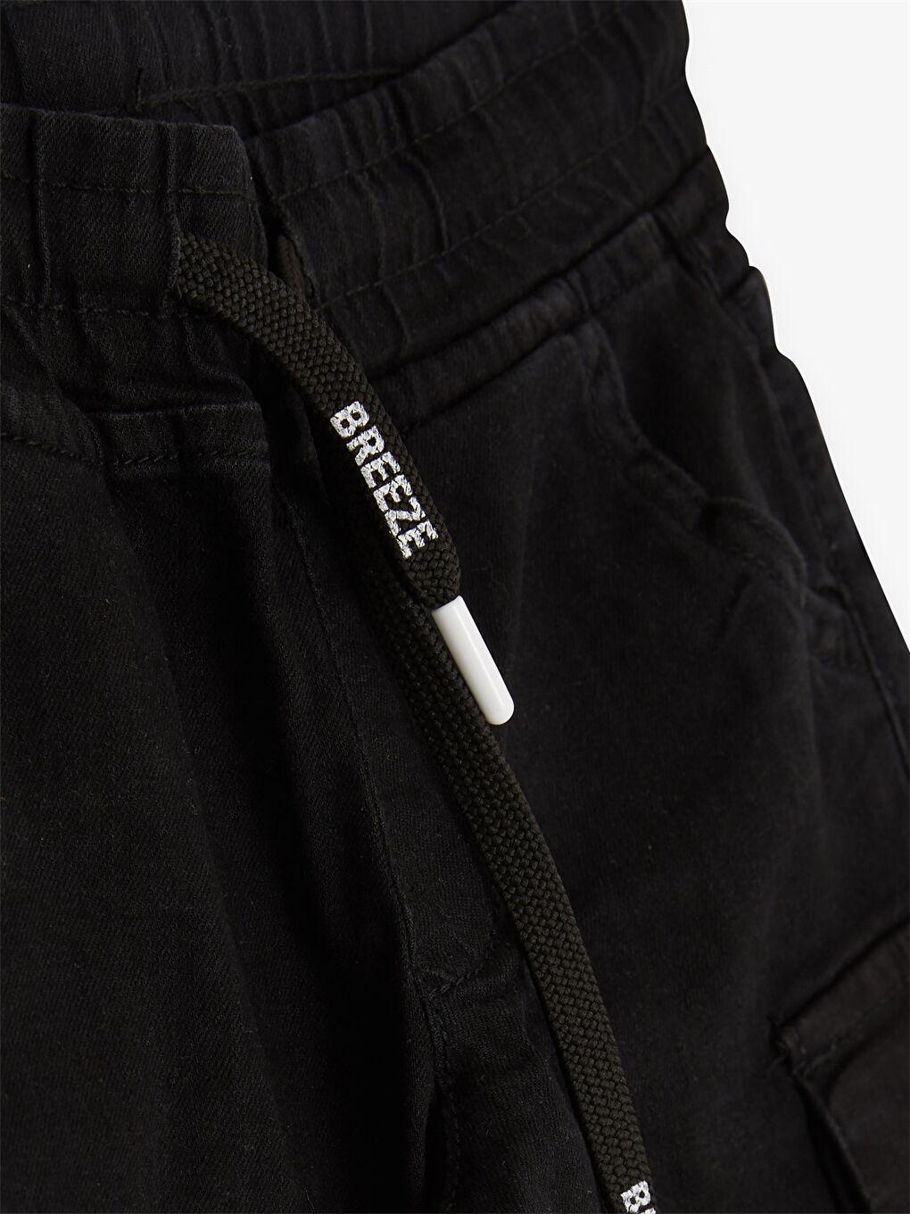 Siyah Basic Erkek Bebek Şort-2