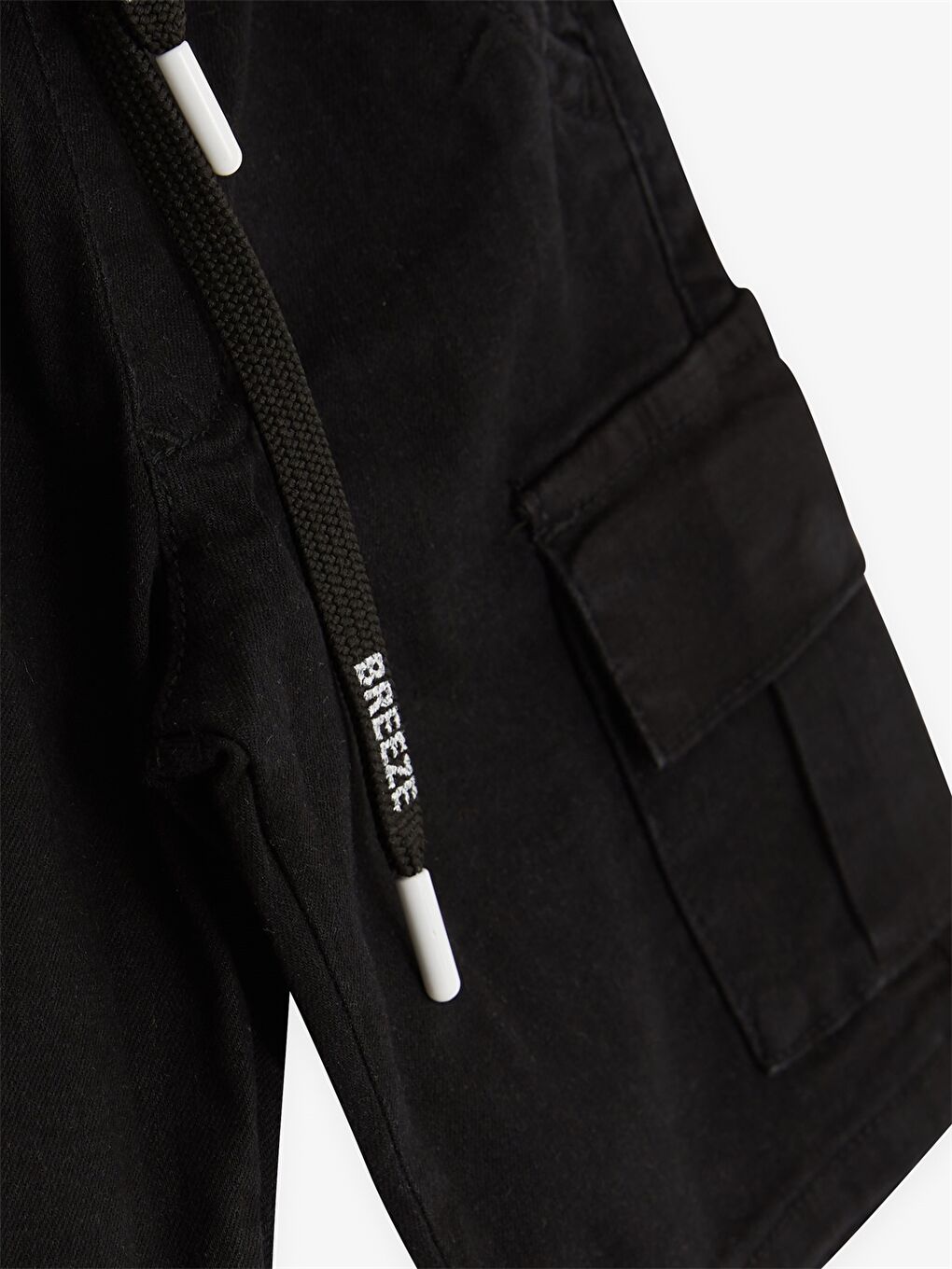 Siyah Basic Erkek Bebek Şort-3