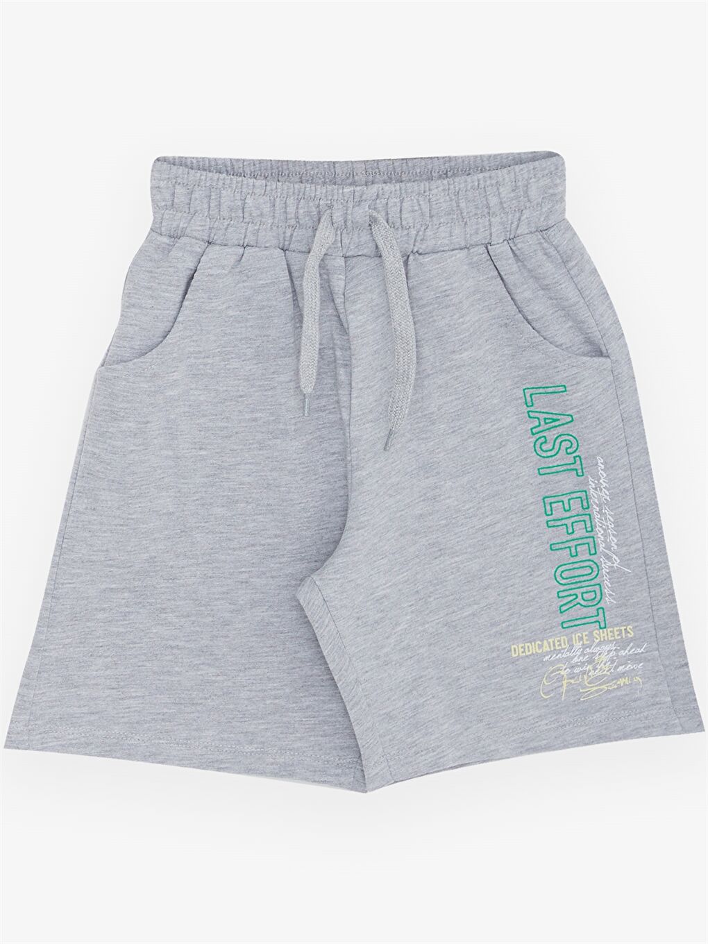 Sarı Bisiklet Yaka Baskılı Kısa Kollu Erkek Çocuk Tişört ve Şort-3