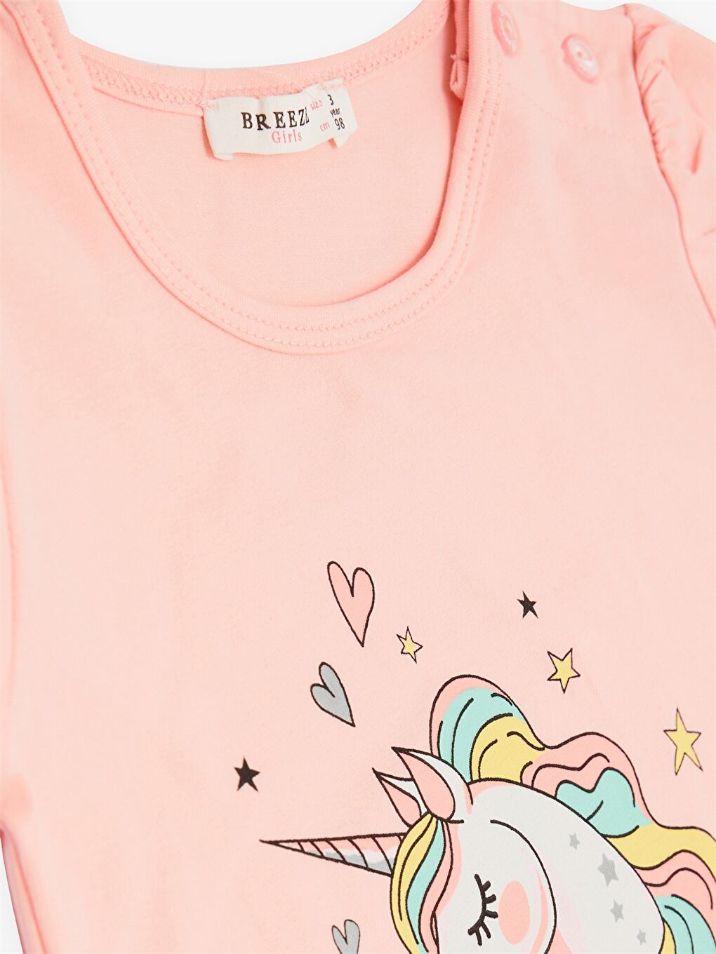 Turuncu Bisiklet Yaka Kısa Kollu Baskılı Kız Bebek Tişört ve Tayt 2'li Takım-4