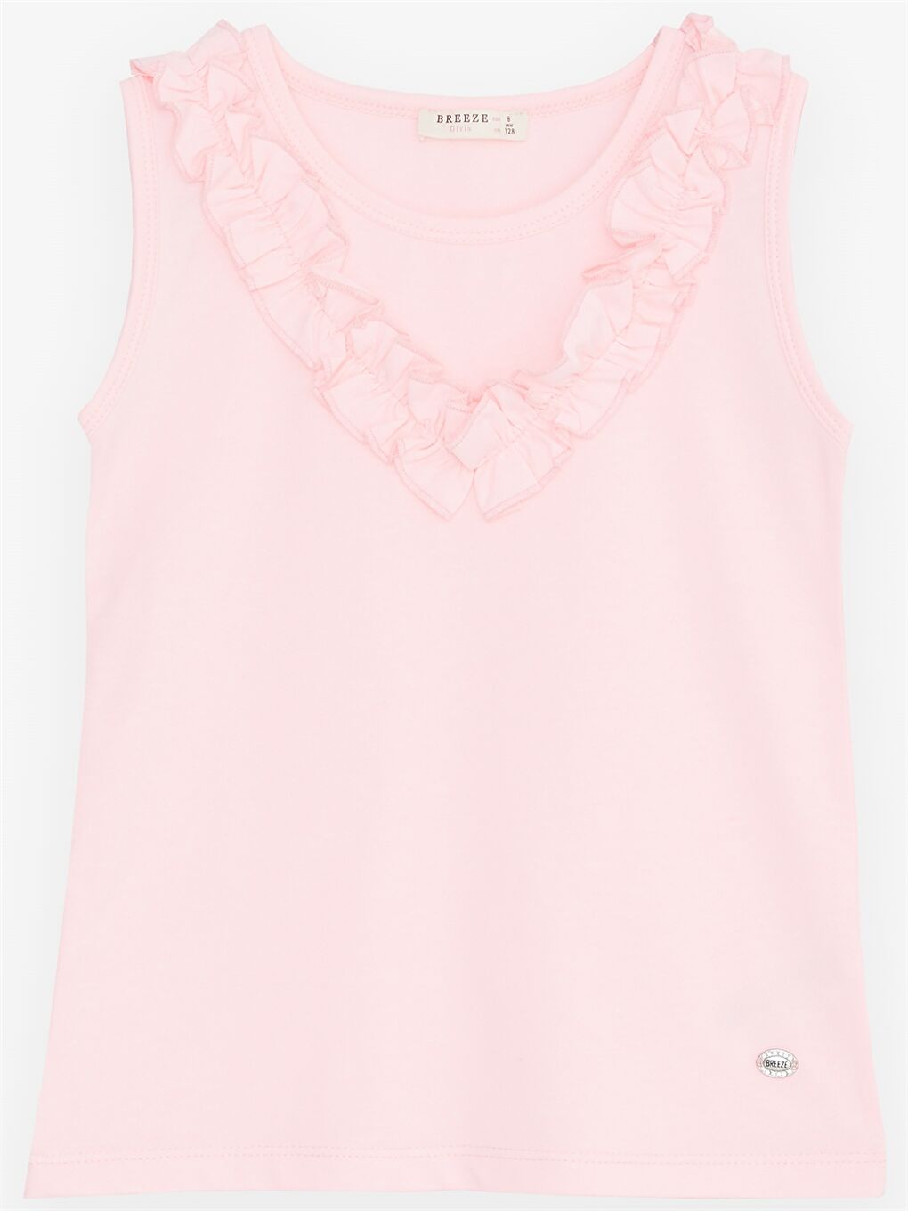 Pembe Bisiklet Yaka Kız Çocuk Atlet ve Şort-2