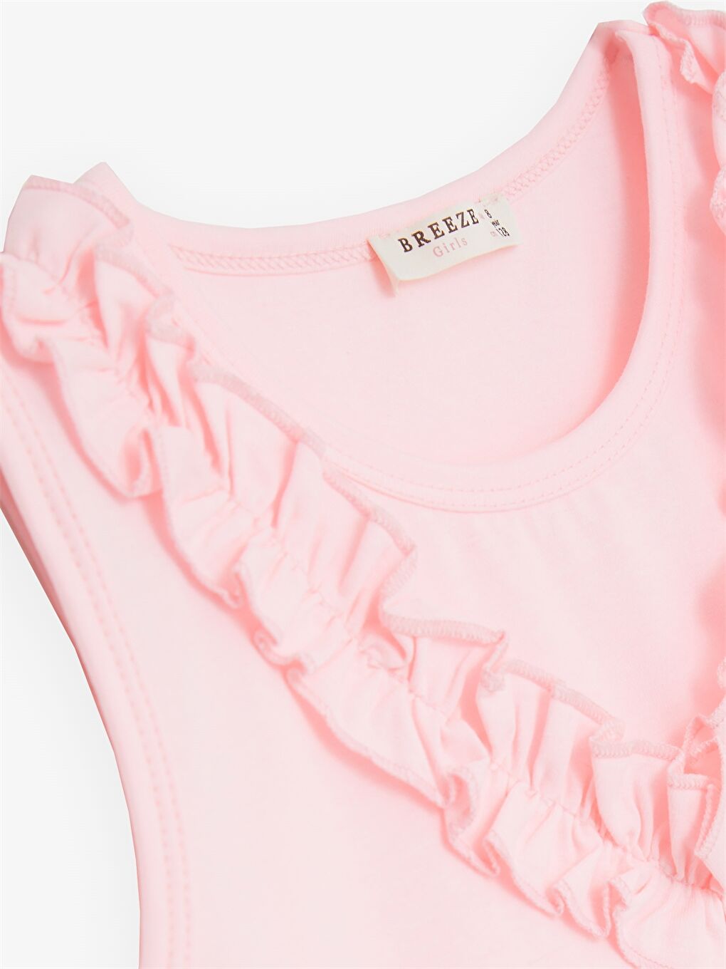 Pembe Bisiklet Yaka Kız Çocuk Atlet ve Şort-4