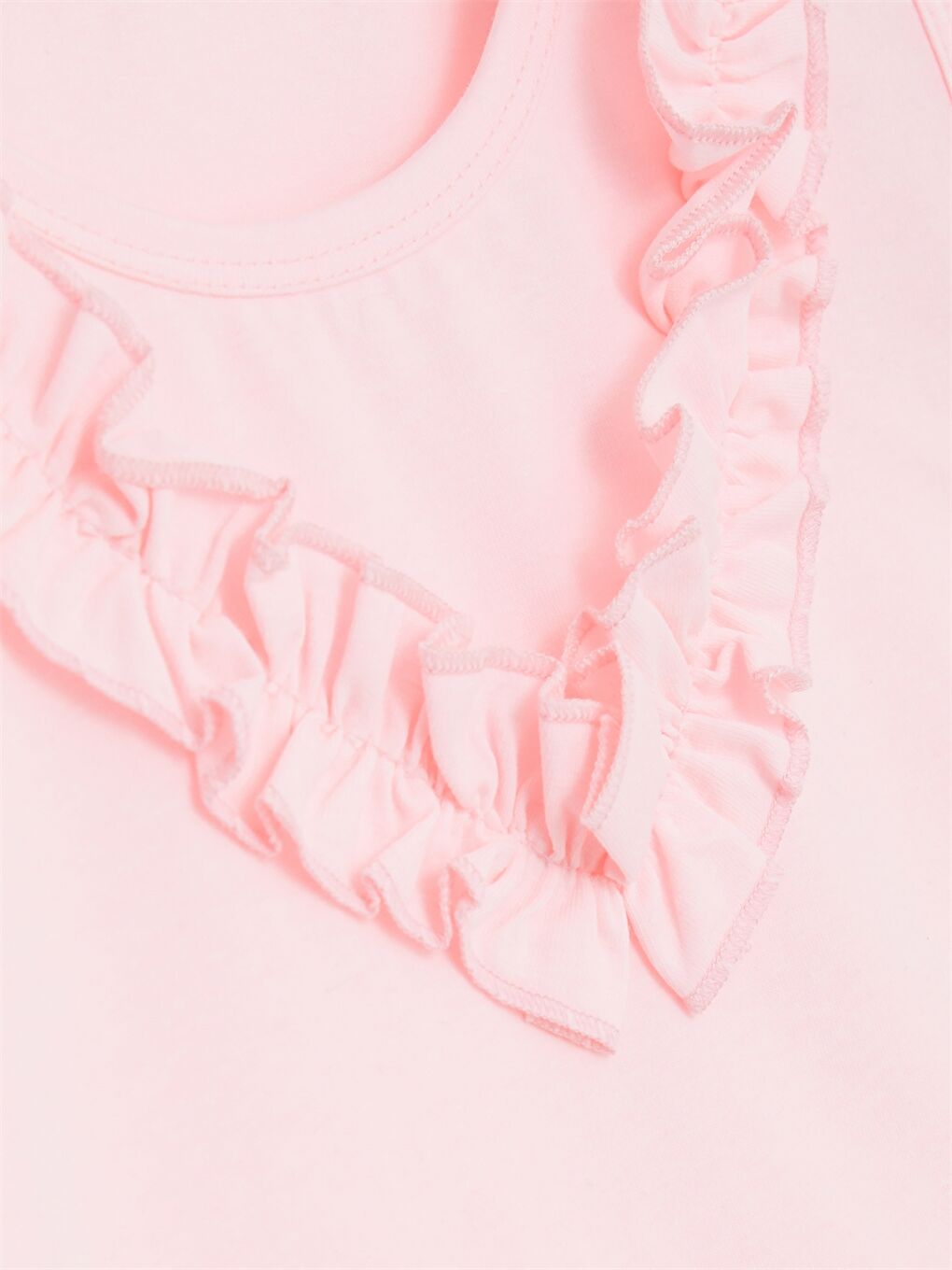 Pembe Bisiklet Yaka Kız Çocuk Atlet ve Şort-5