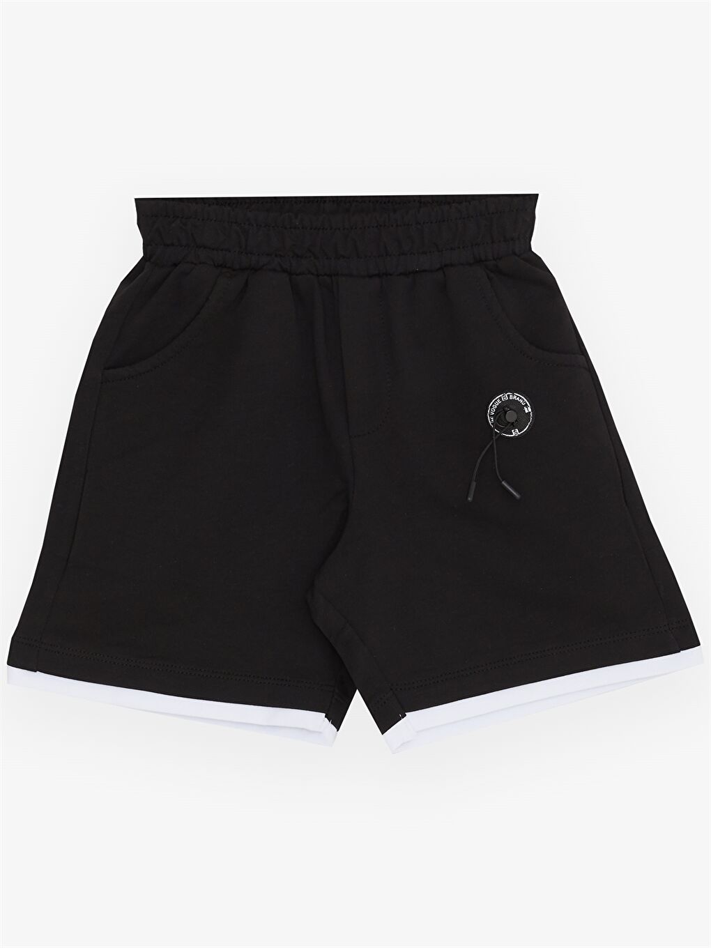 Siyah Beli Lastikli Erkek Çocuk Şort
