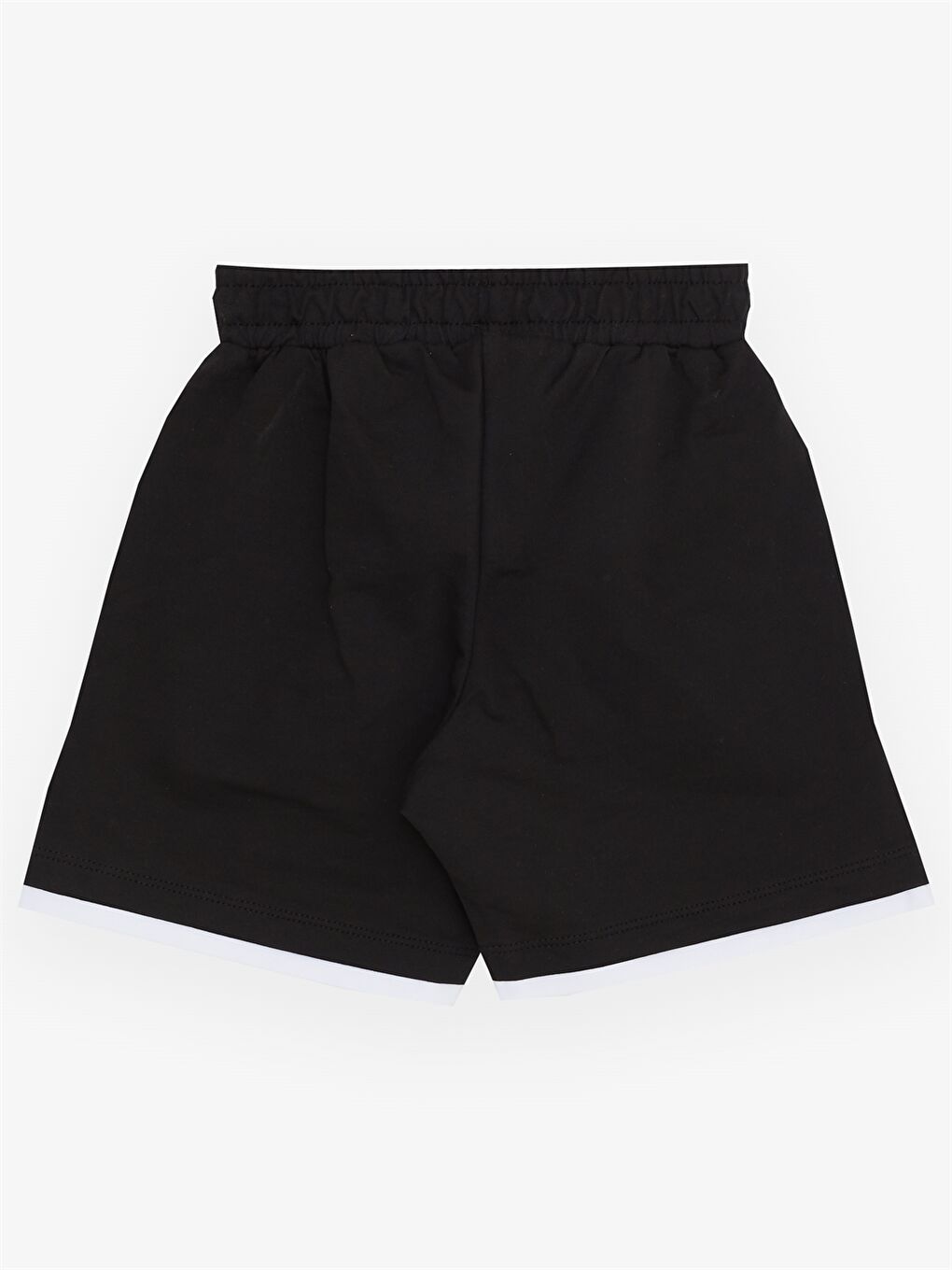 Siyah Beli Lastikli Erkek Çocuk Şort-1