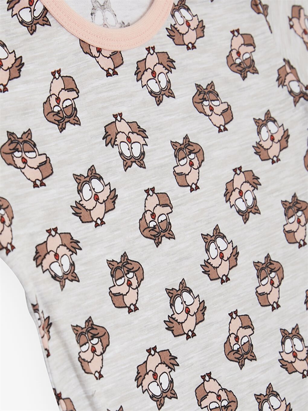 Bej Bisiklet Yaka Baskılı Kız Bebek Pijama Takımı-5