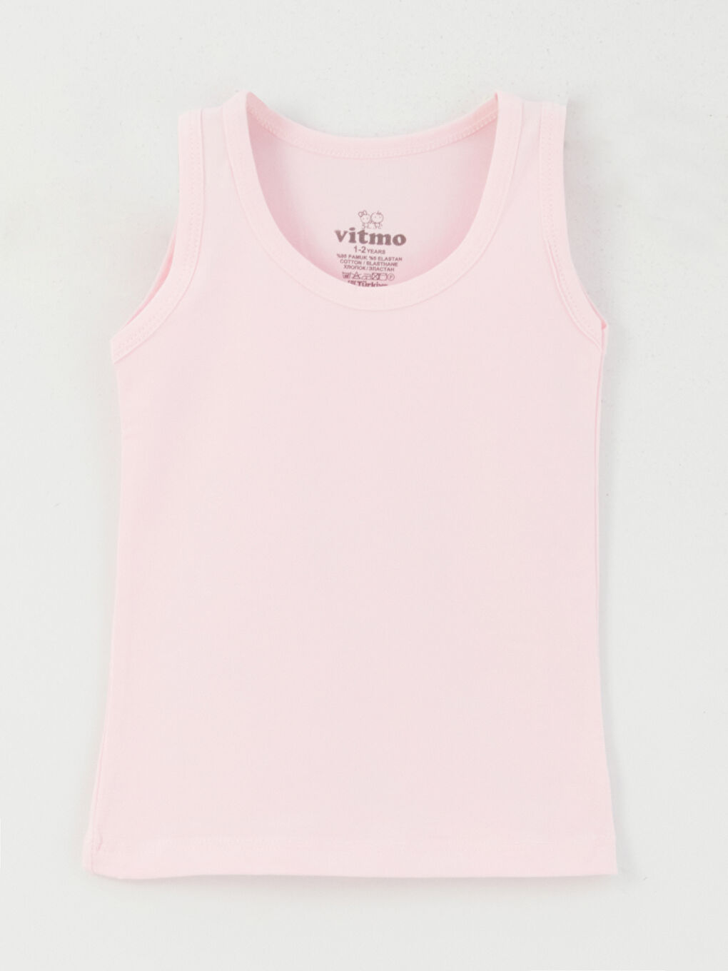 Karışık Bisiklet Yaka Basic Kız Çocuk Atlet 3'lü-1