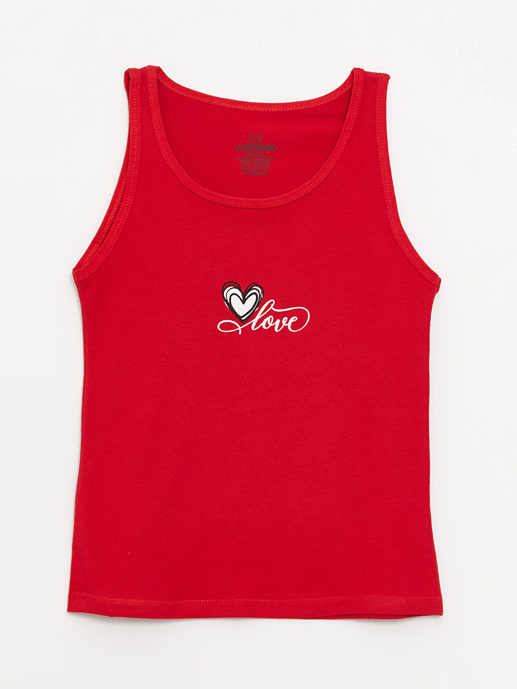 Karışık Bisiklet Yaka Desenli Kız Çocuk Atlet 3'lü-3