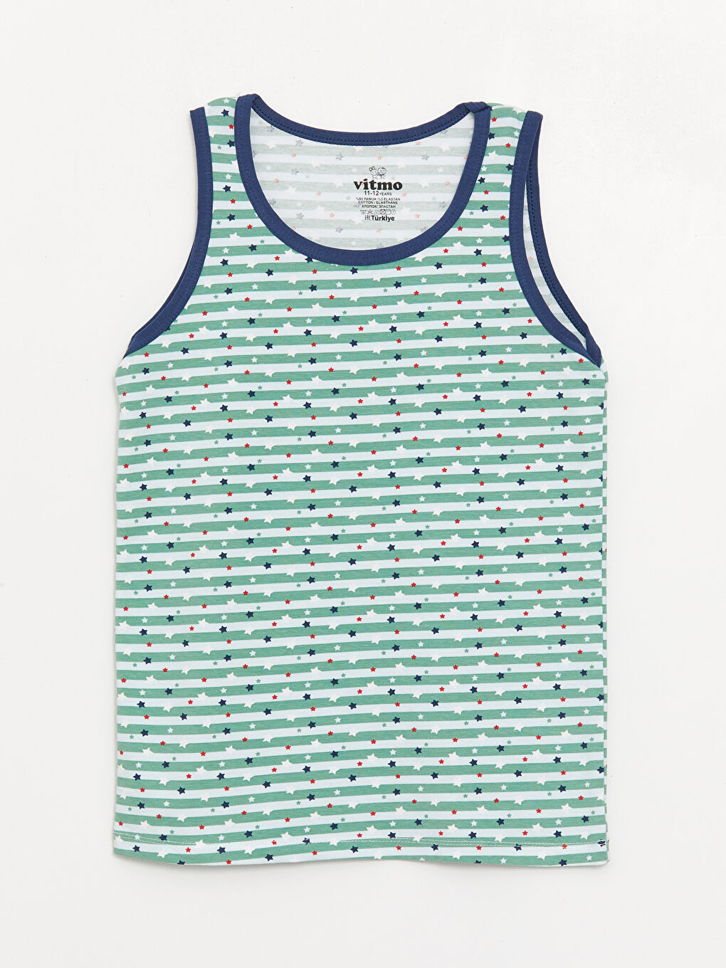 Karışık Bisiklet Yaka Baskılı Erkek Çocuk Atlet 3'lü-2