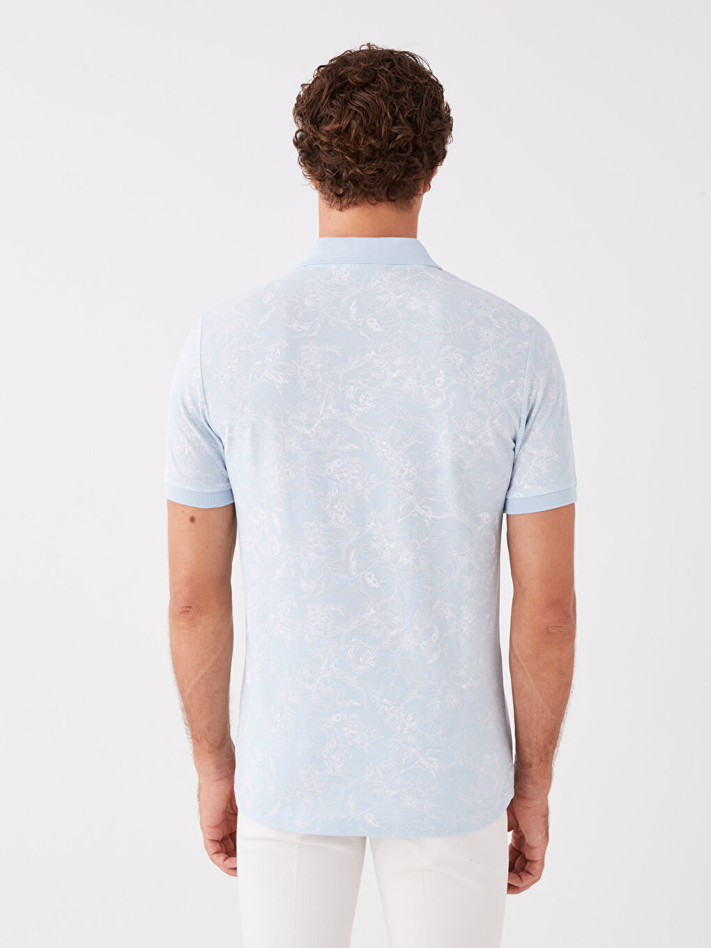 Tricou Polo Guler Mânecă Scurtă Cu Model Pique pentru Bărbați-4