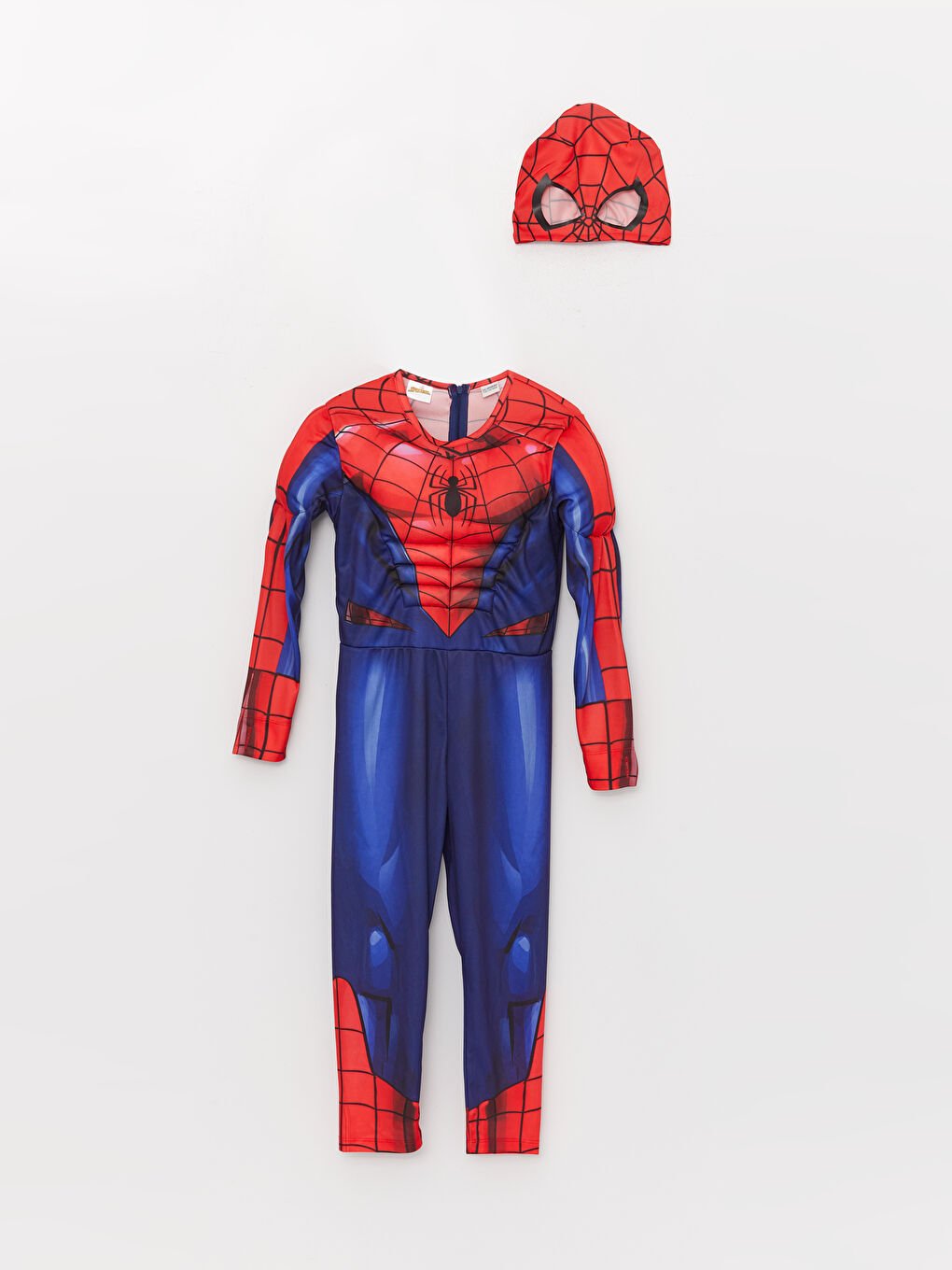 زي سبايدرمان للأولاد بياقة دائرية وكم طويل