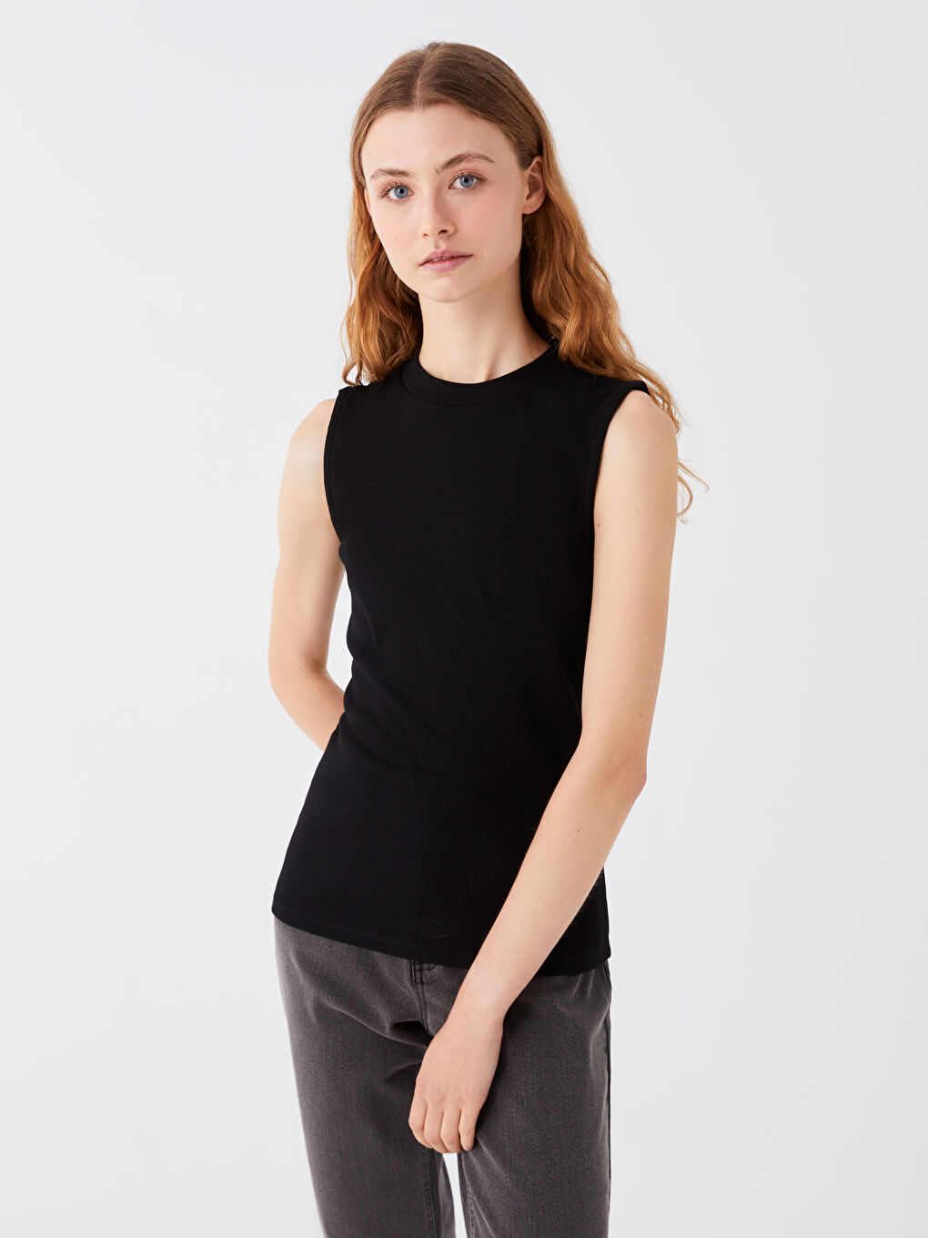 Women's Crew Neck Plain Tank Top