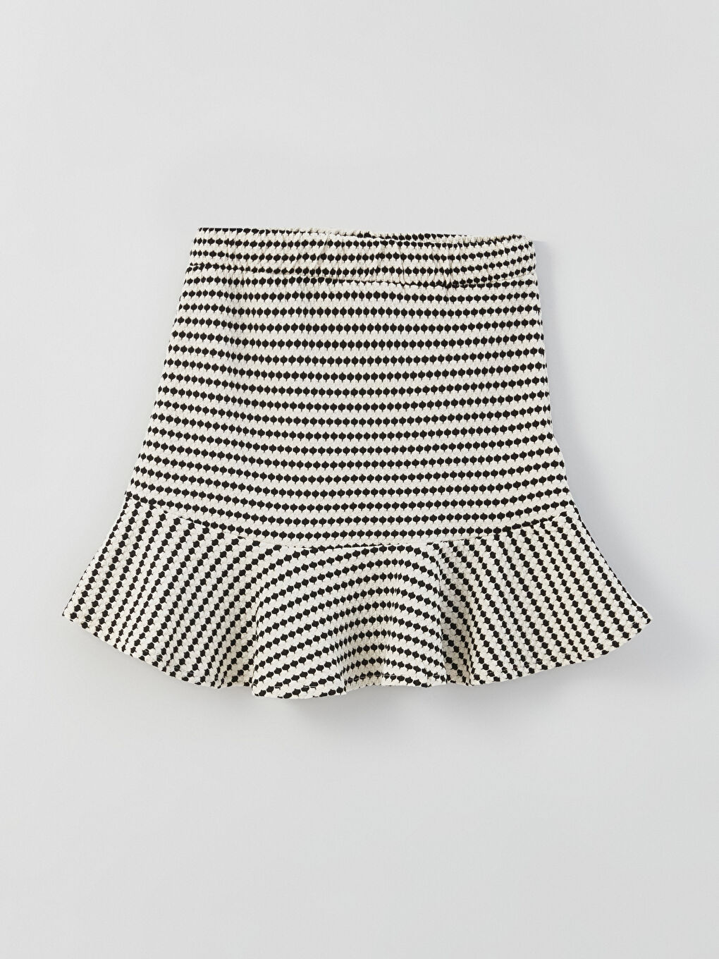 Beyaz Bisiklet Yaka Kız Çocuk Bluz ve Etek-4