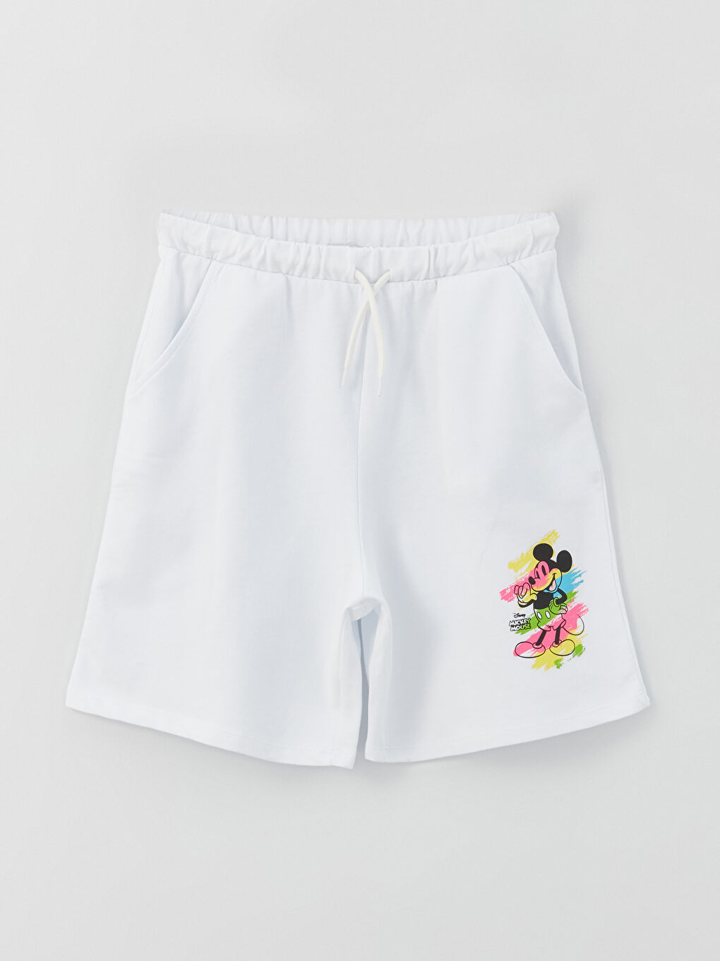 Crew Neck Minnie Mouse Printed Short Sleeve Girls' T-Shirt and Shorts-2