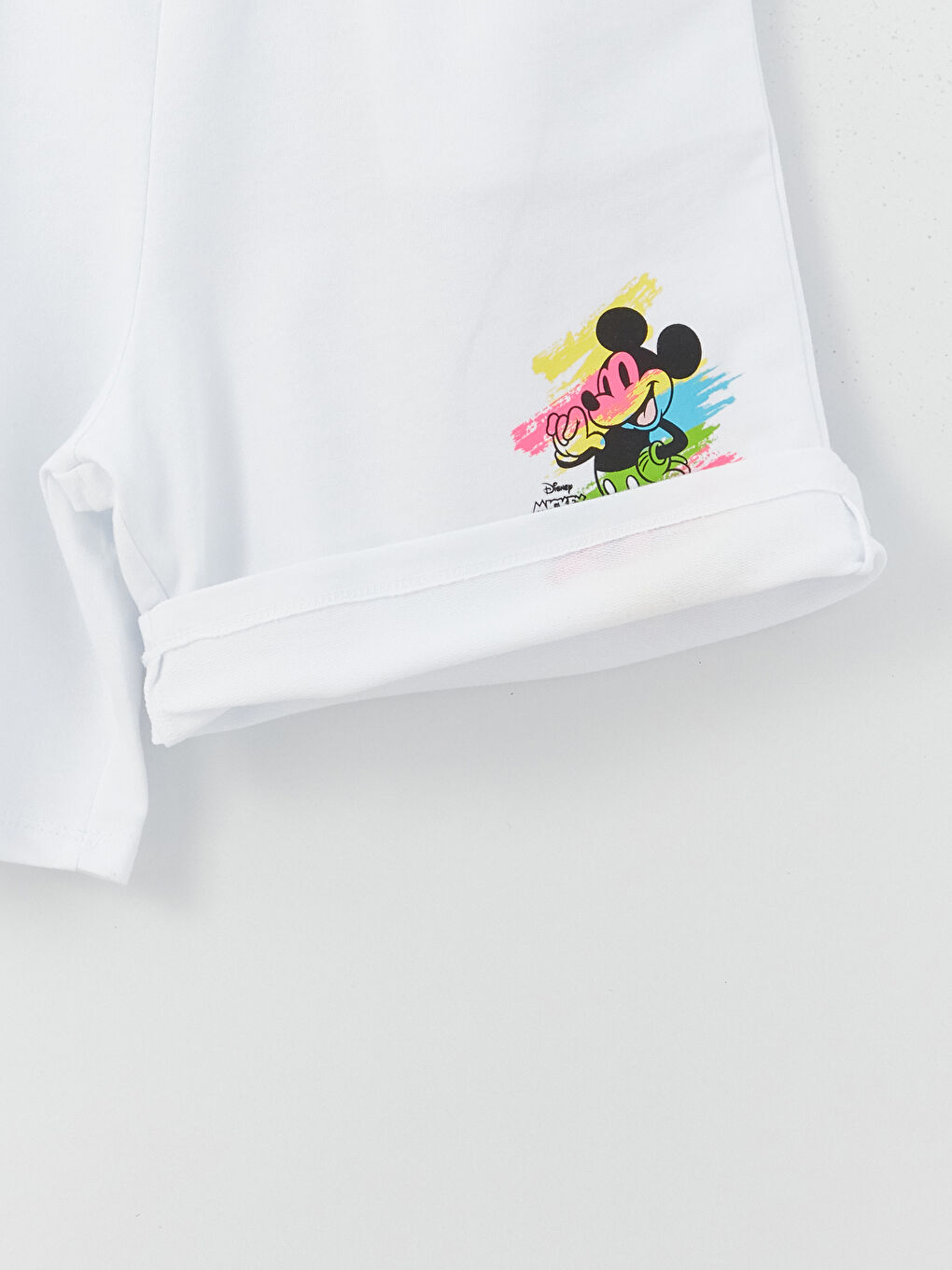 Crew Neck Minnie Mouse Printed Short Sleeve Girls' T-Shirt and Shorts-5