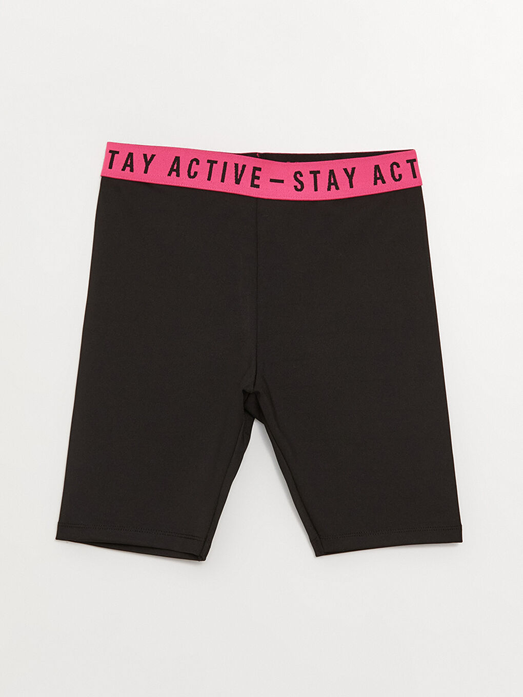 Siyah Bisiklet Yaka Baskılı Kız Çocuk Büstiyer ve Tayt-2