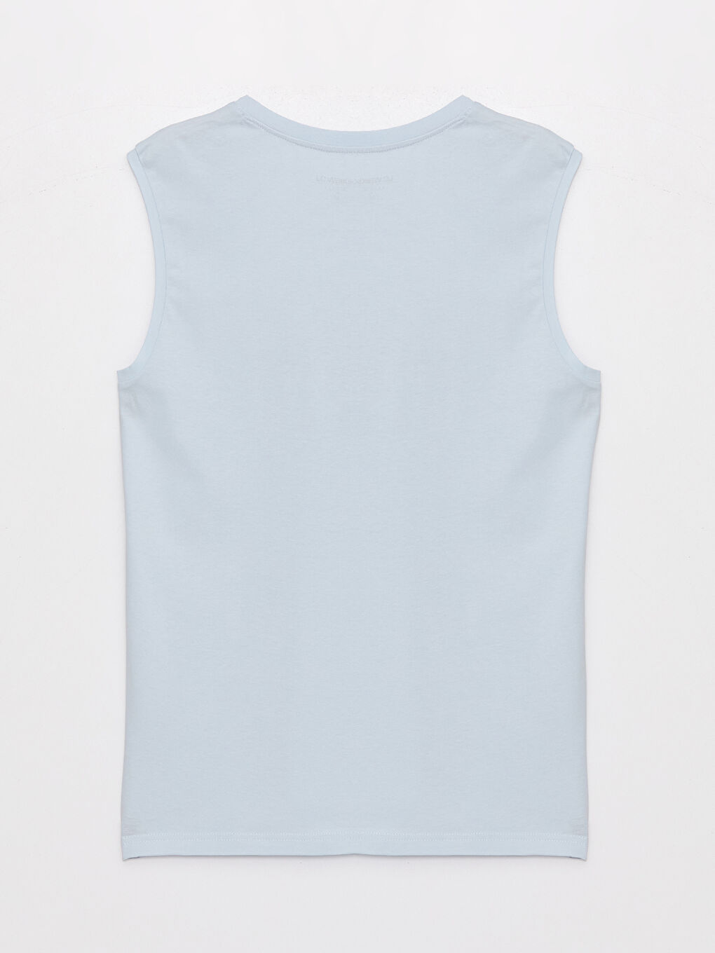 تيشيرت بدون أكمام مطبوع بياقة دائرية جيرسي للرجال-6