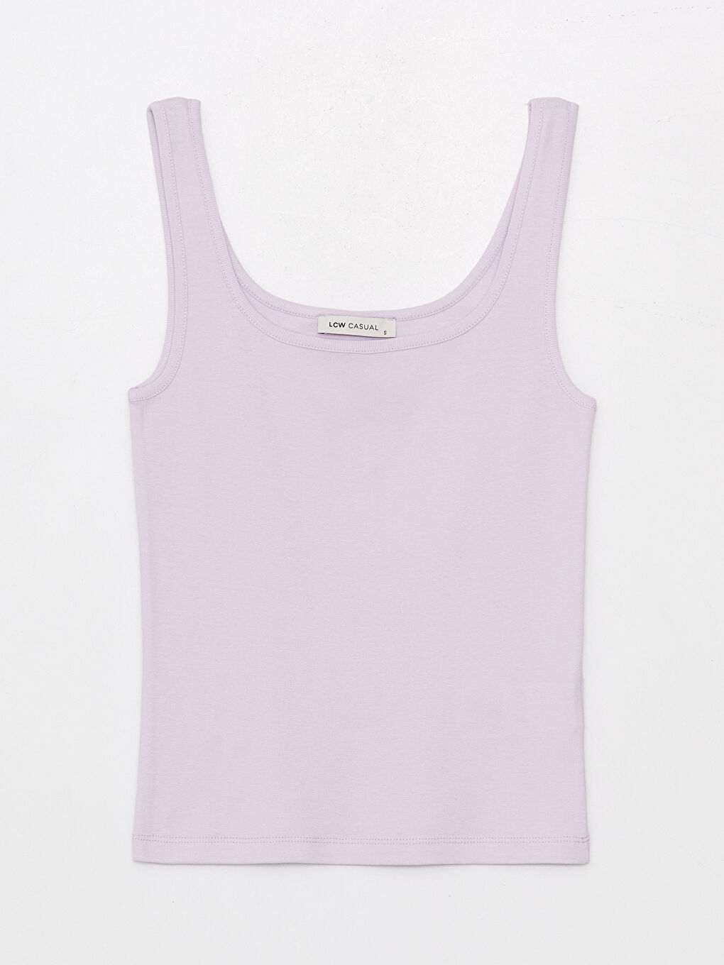 Lila Kadın Bisiklet Yaka Düz Atlet-5