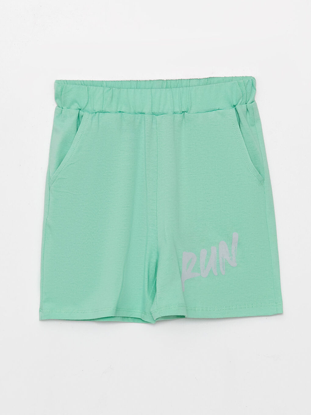 Yeşil Bisiklet Yaka Baskılı Kısa Kollu Erkek Çocuk Tişört ve Şort-2