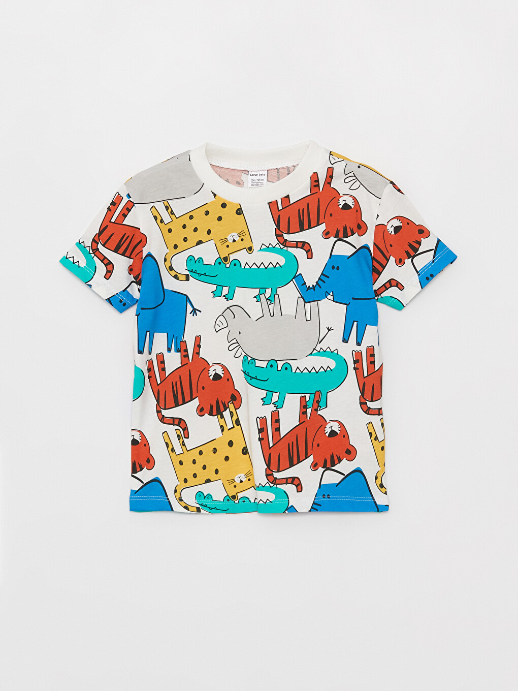 Crew Neck Printed Baby Boys' T-Shirt and Shorts 2 Pack Set-1