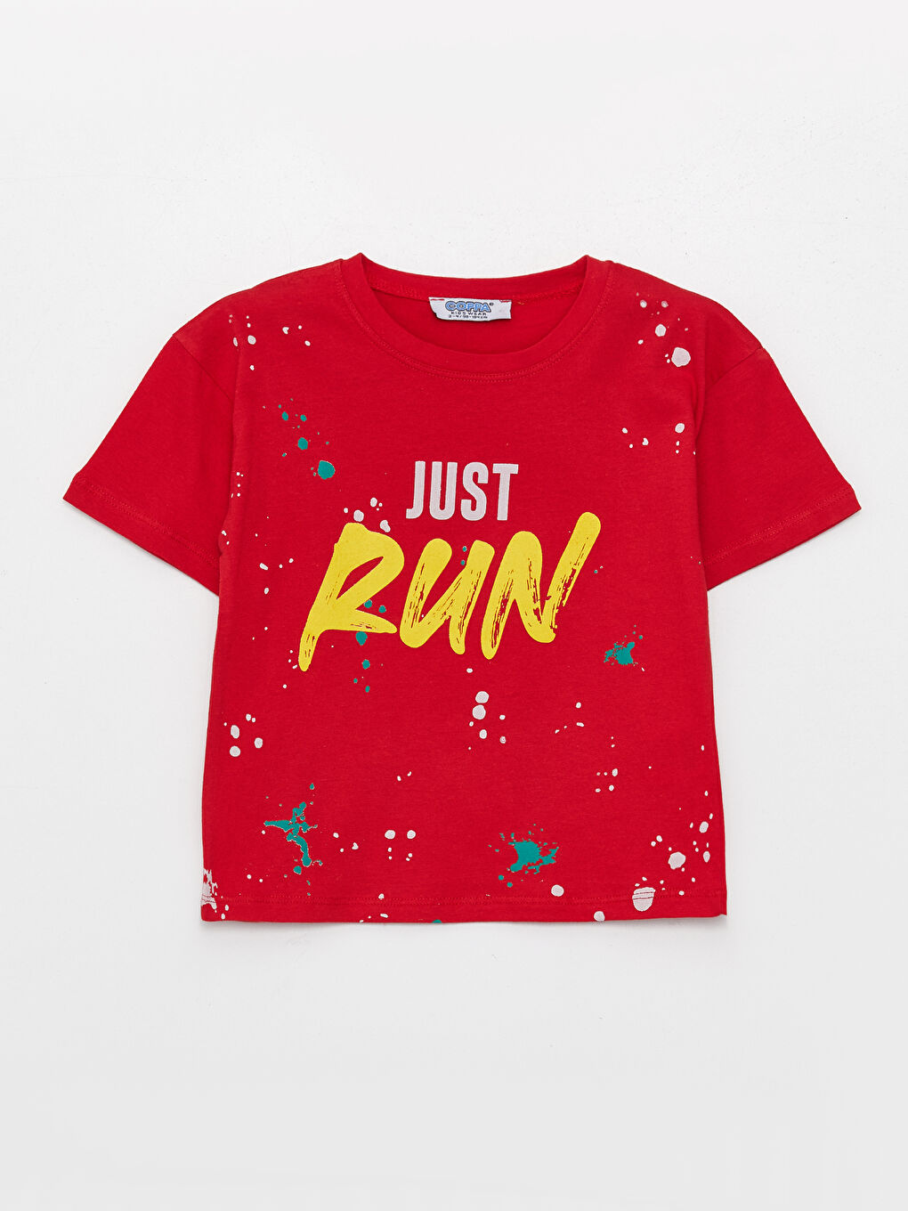 Kırmızı Bisiklet Kısa Kısa Kollu Baskılı Erkek Bebek Tişört ve Şort 2'li Takım-1