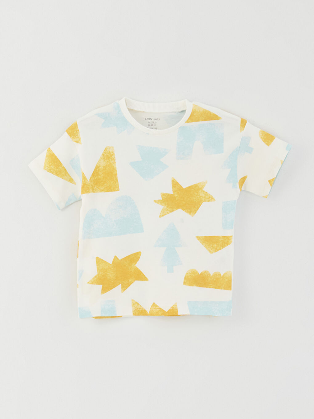 Tricou Bebeluși Băieți Guler Rotund Mânecă Scurtă Imprimat 2 Bucăți-1