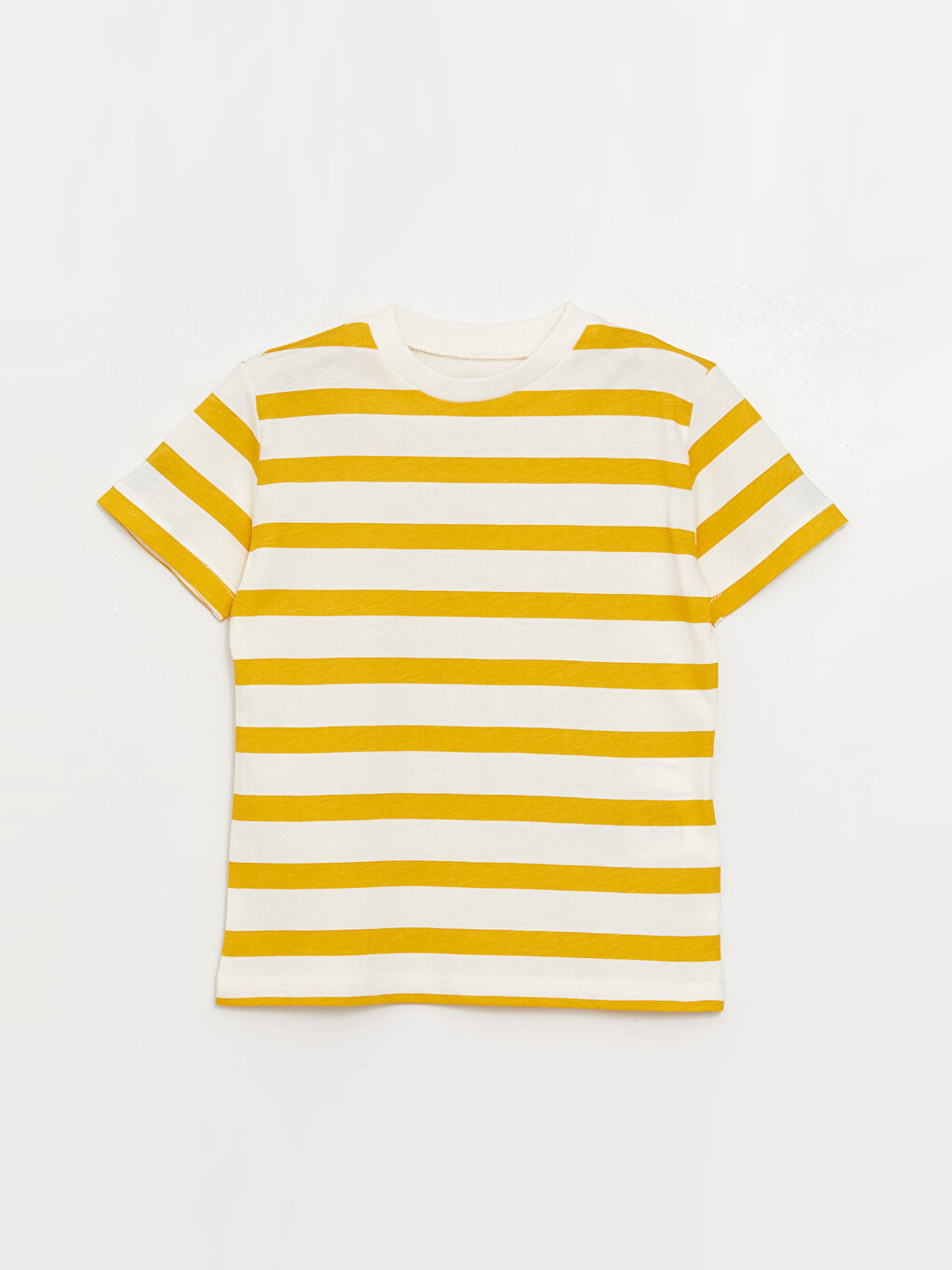 Bej Bisiklet Yaka Kısa Kollu Baskılı Erkek Bebek Tişört 2'li-2