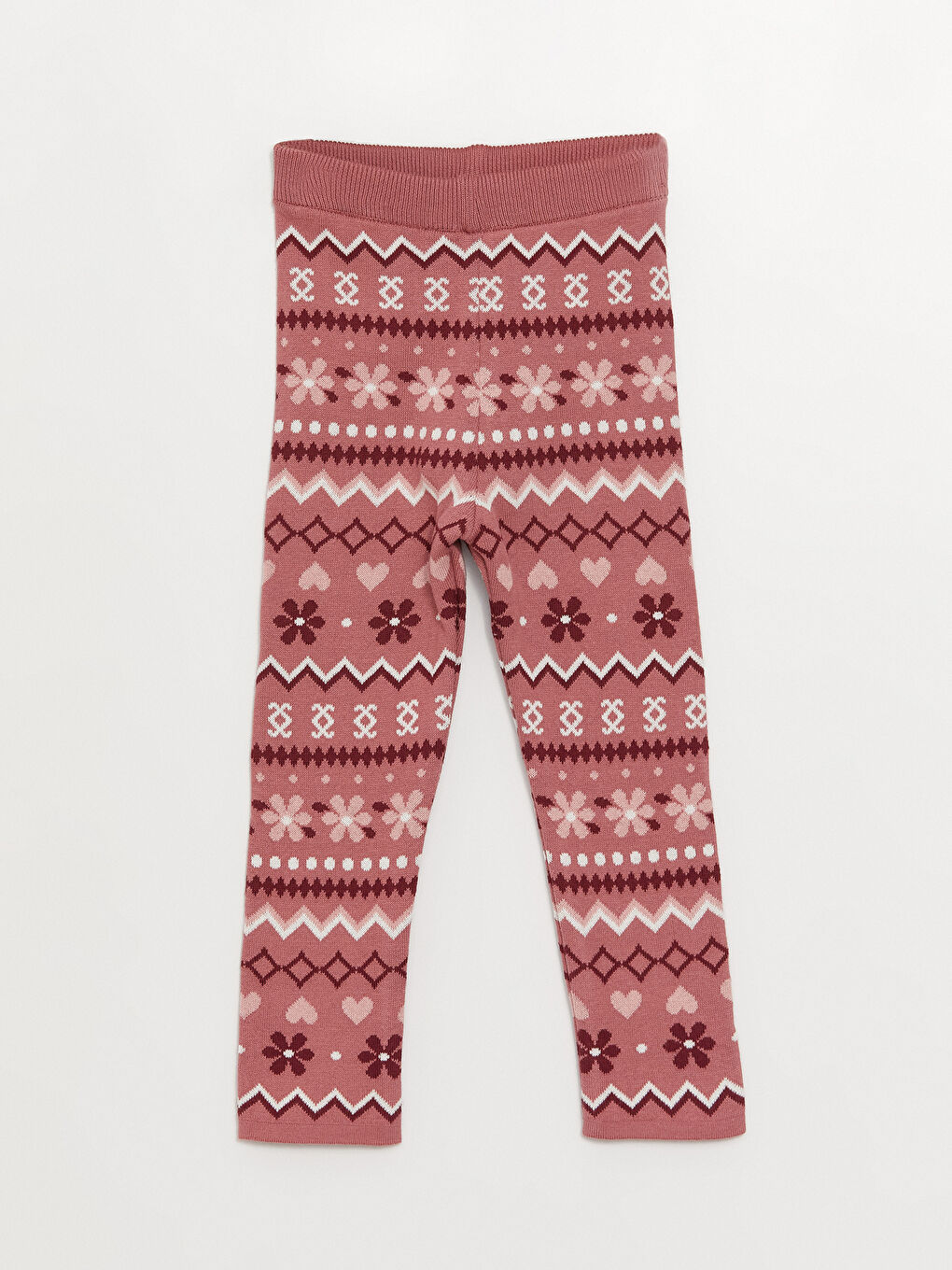 Elastic Waist Patterned Baby Girl Knitwear Leggings -S3K568Z1-MLW