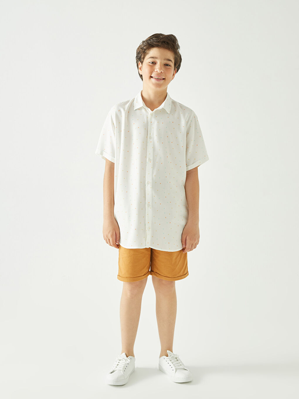 شورت للأولاد بمقاس مريح من مزيج الكتان-1