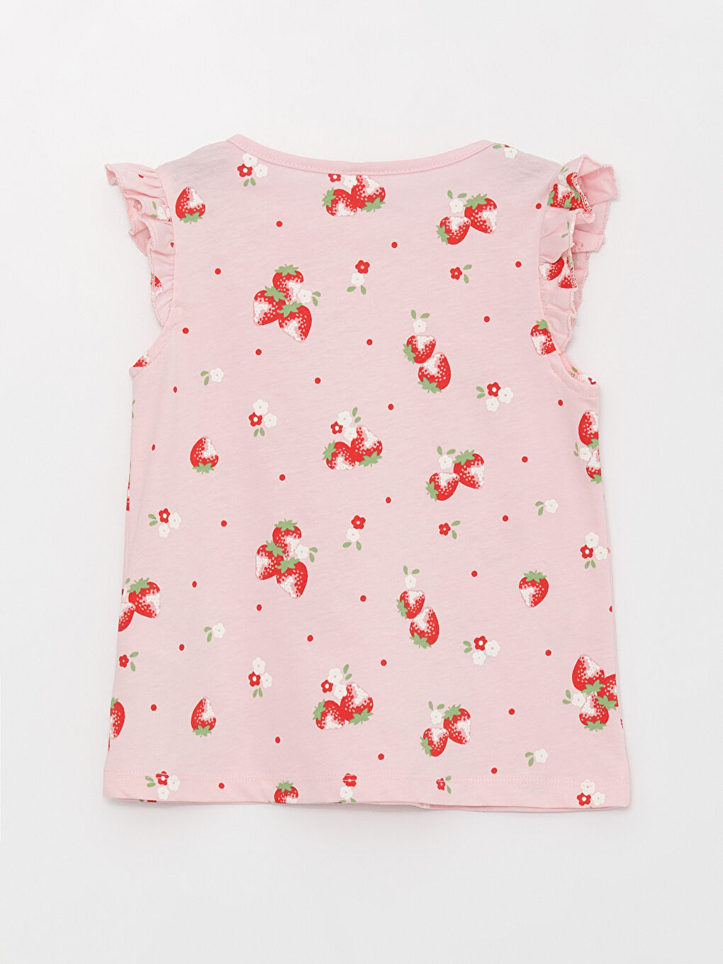 Kırmızı Bisiklet Yaka Kız Bebek Atlet 2'li-3