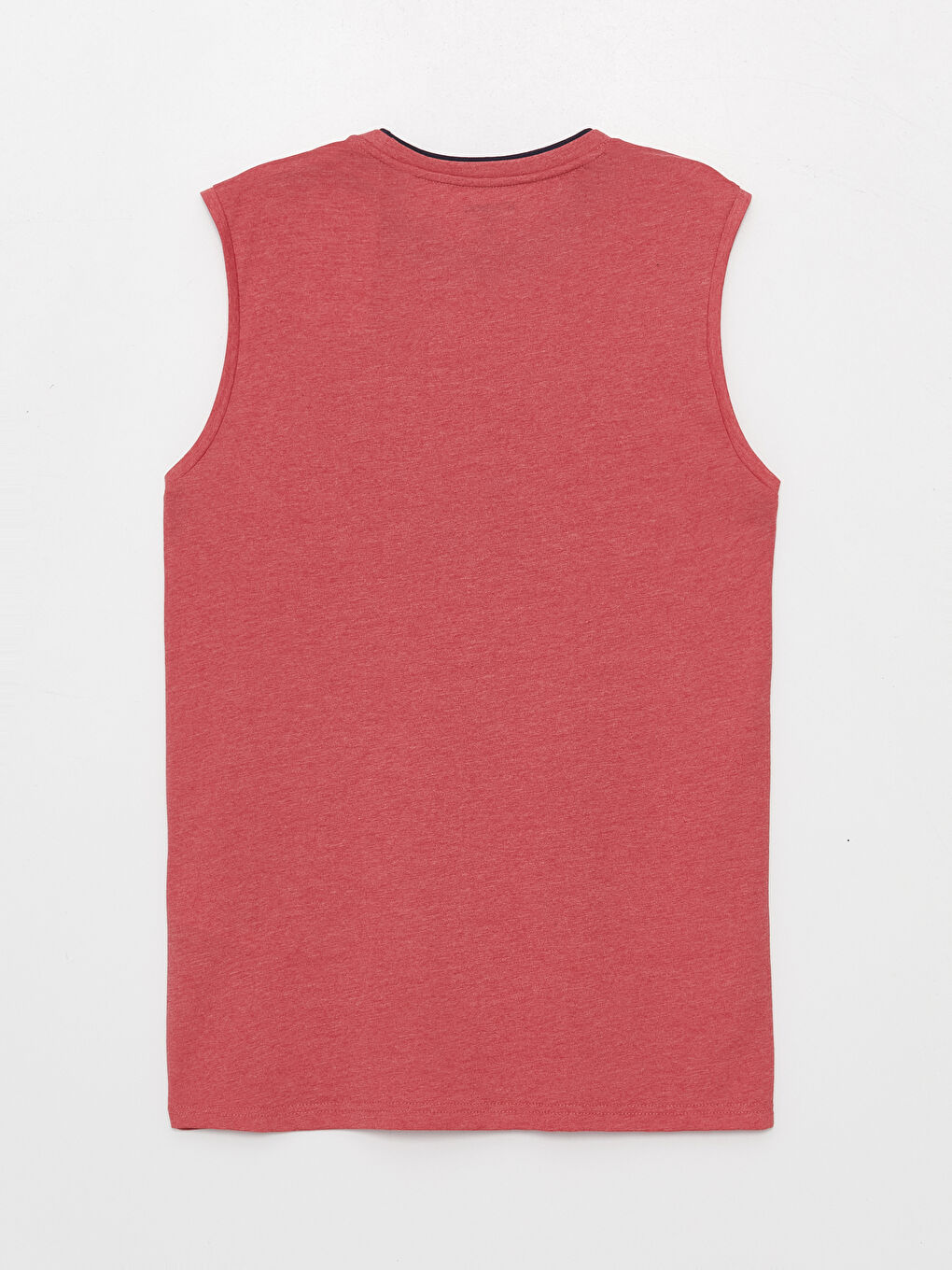 Maiou pentru Bărbați cu Guler Rotund și Imprimeu din Jerseu, Fără Mâneci-6