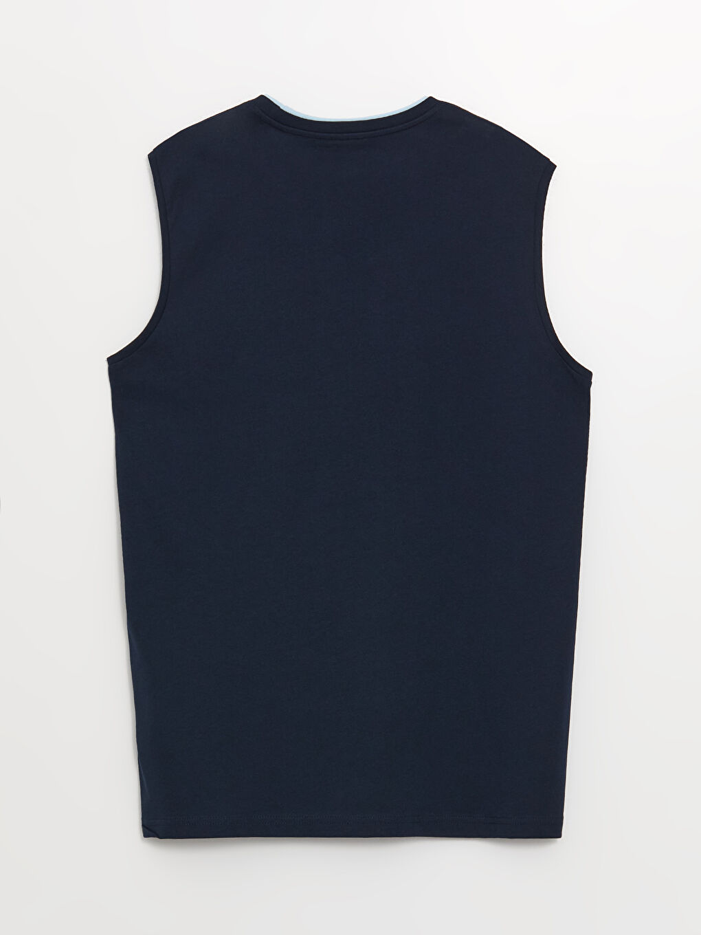 Maiou pentru Bărbați cu Guler Rotund și Imprimeu din Jerseu, Fără Mâneci-6