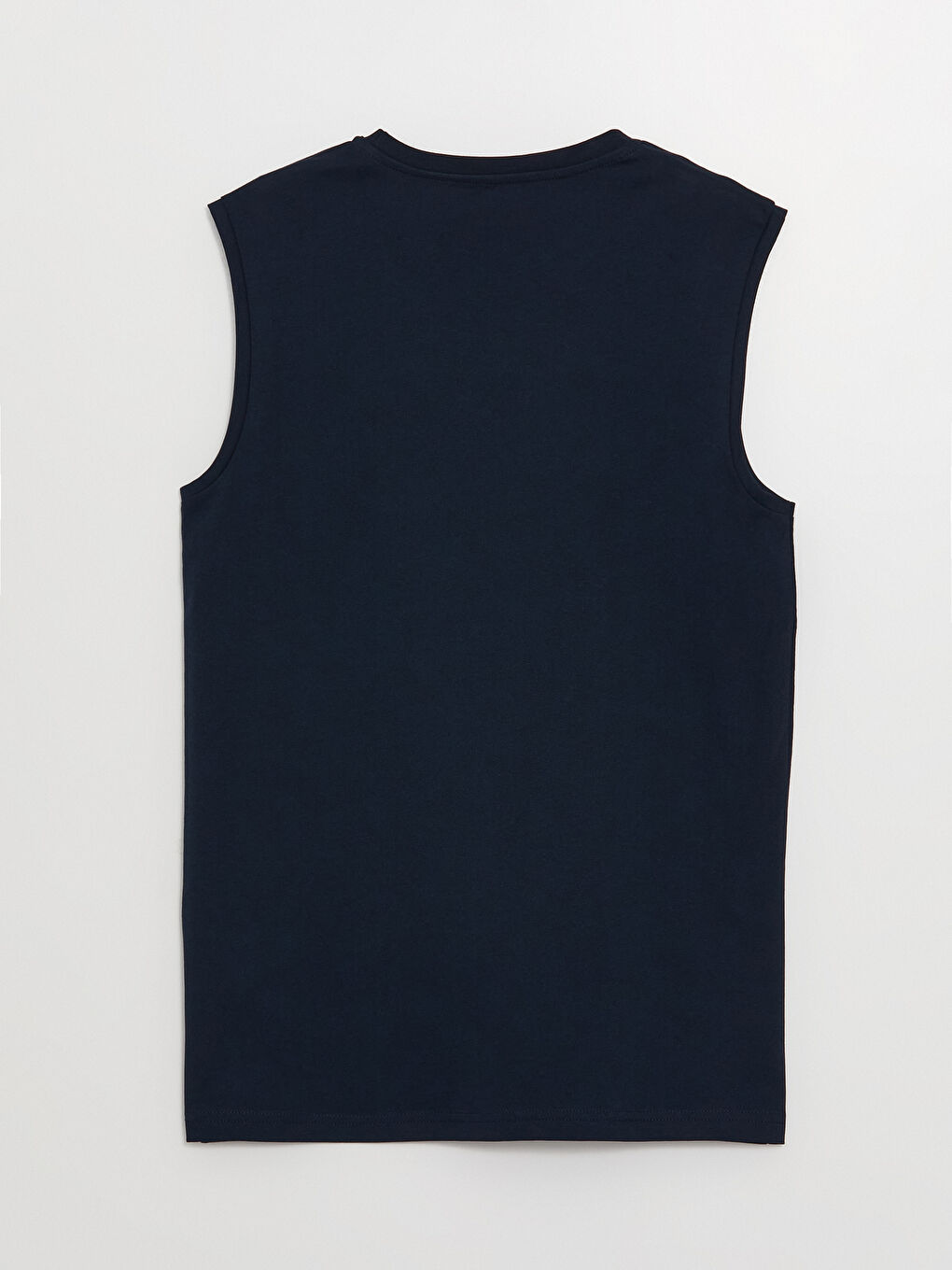 تيشيرت بدون أكمام مطبوع بياقة دائرية جيرسي للرجال-6