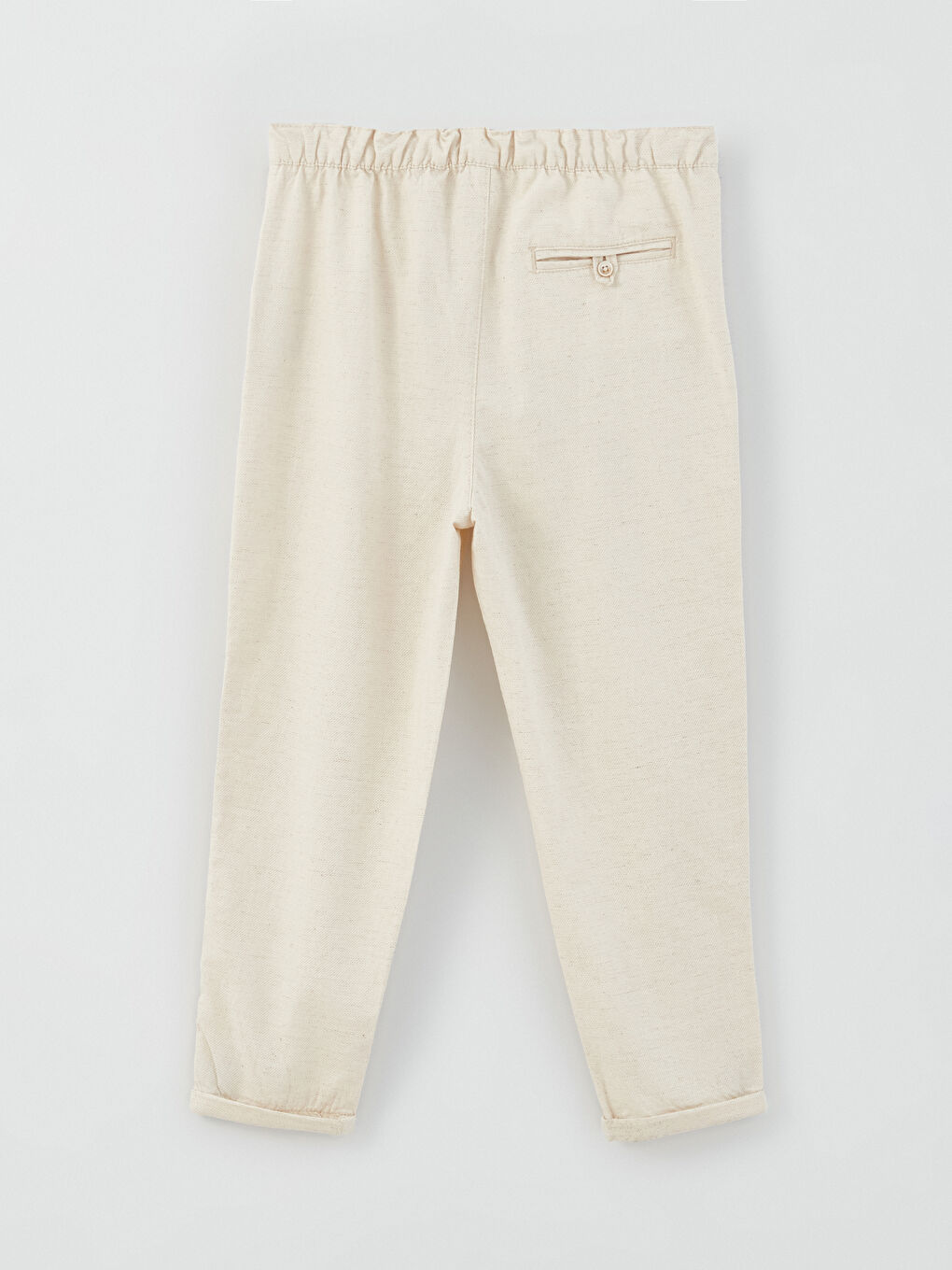 Relaxed Fit Elasticated Waist Linen Blend Boys' Trousers-2