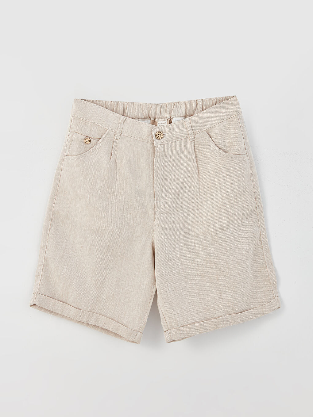 Linen Blend Boys' Shirt and Shorts-5