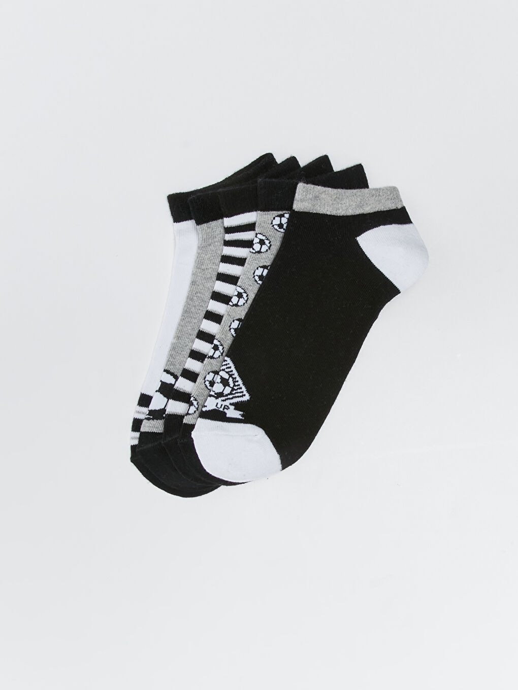 Patterned Boys Trainer Socks 5 Pack-2