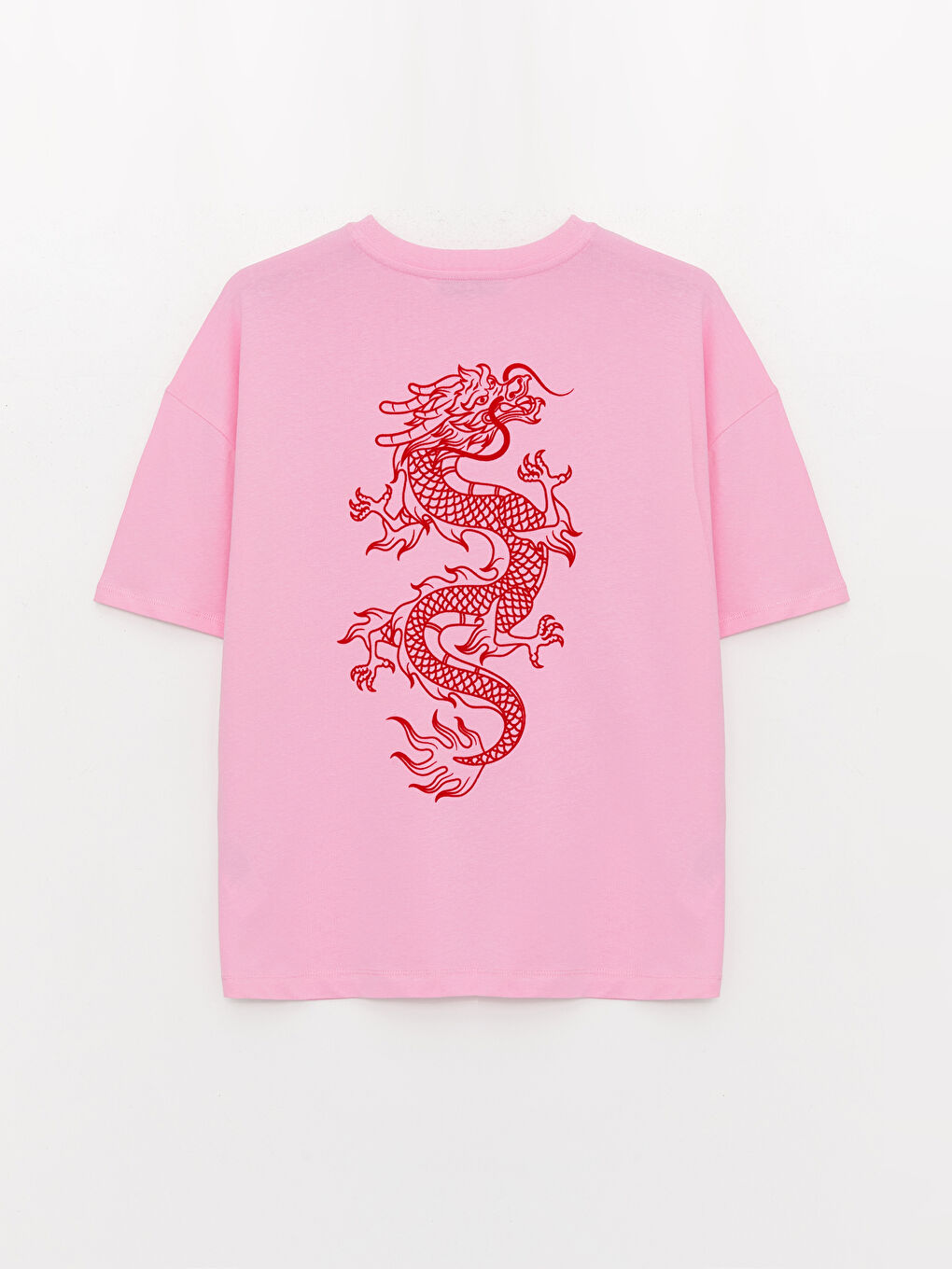 Crew Neck Printed Short Sleeve Oversize Women's T-Shirt-6