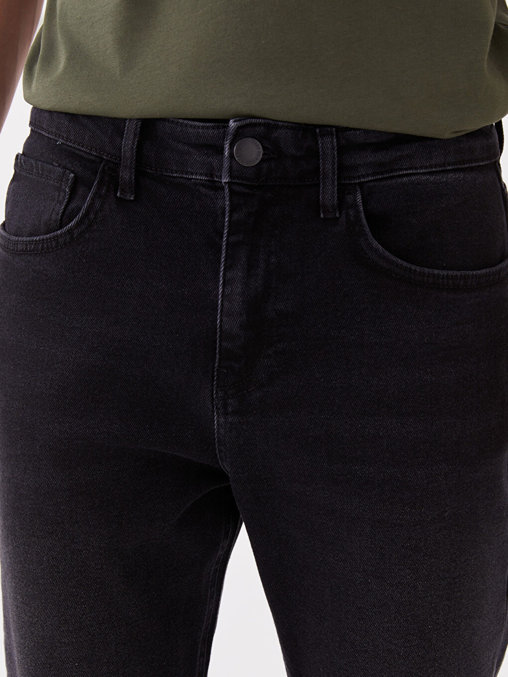 Siyah 710 Loose Fit Erkek Jean Pantolon-2