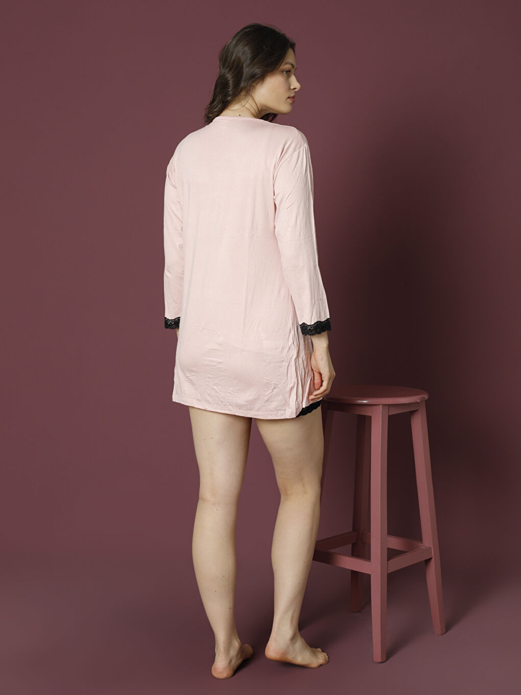 Pembe Askılı Kadın Pijama Takımı-1