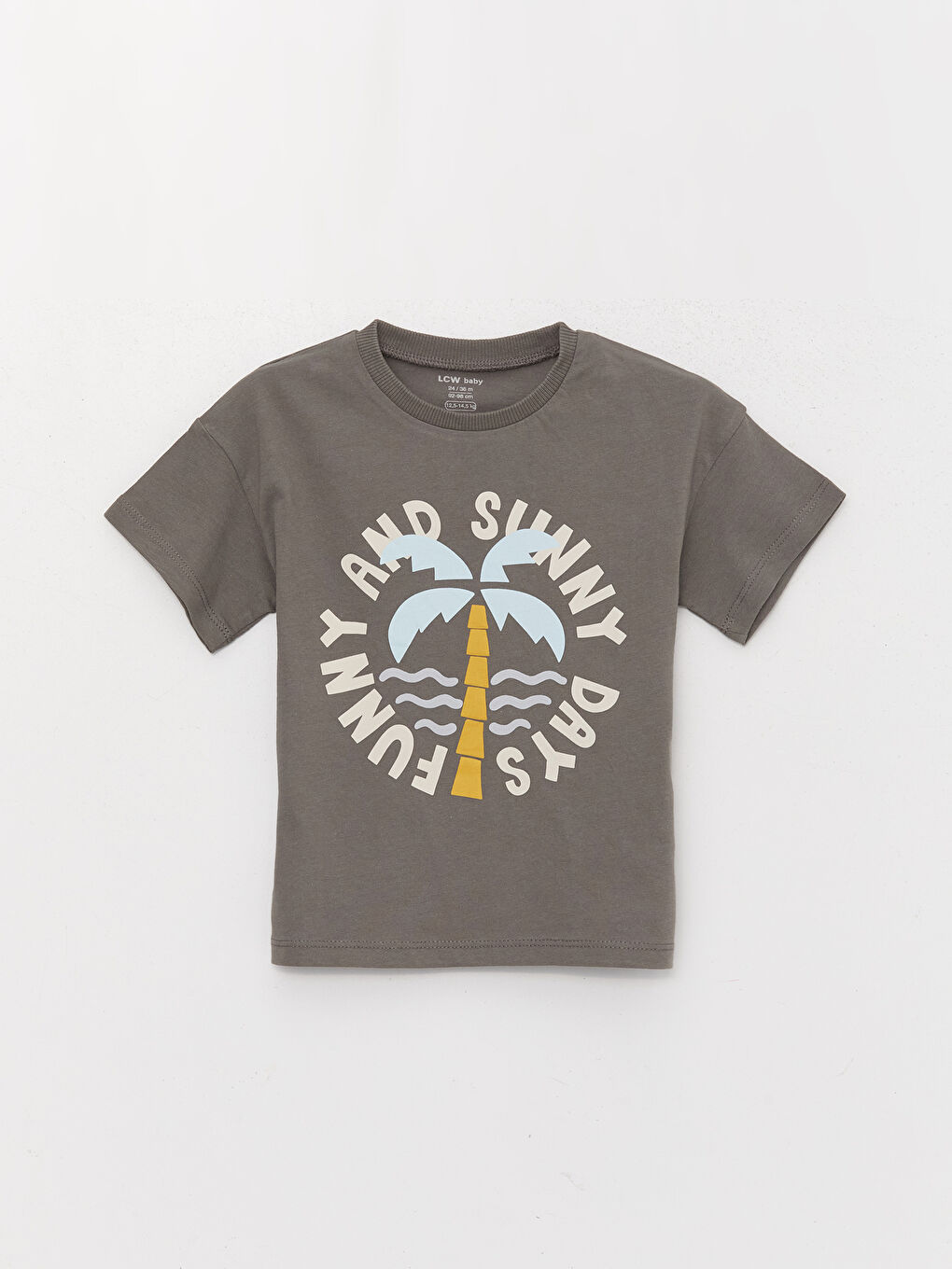 Gri Baskılı Erkek Bebek Atlet ve Tişört 2'li-1