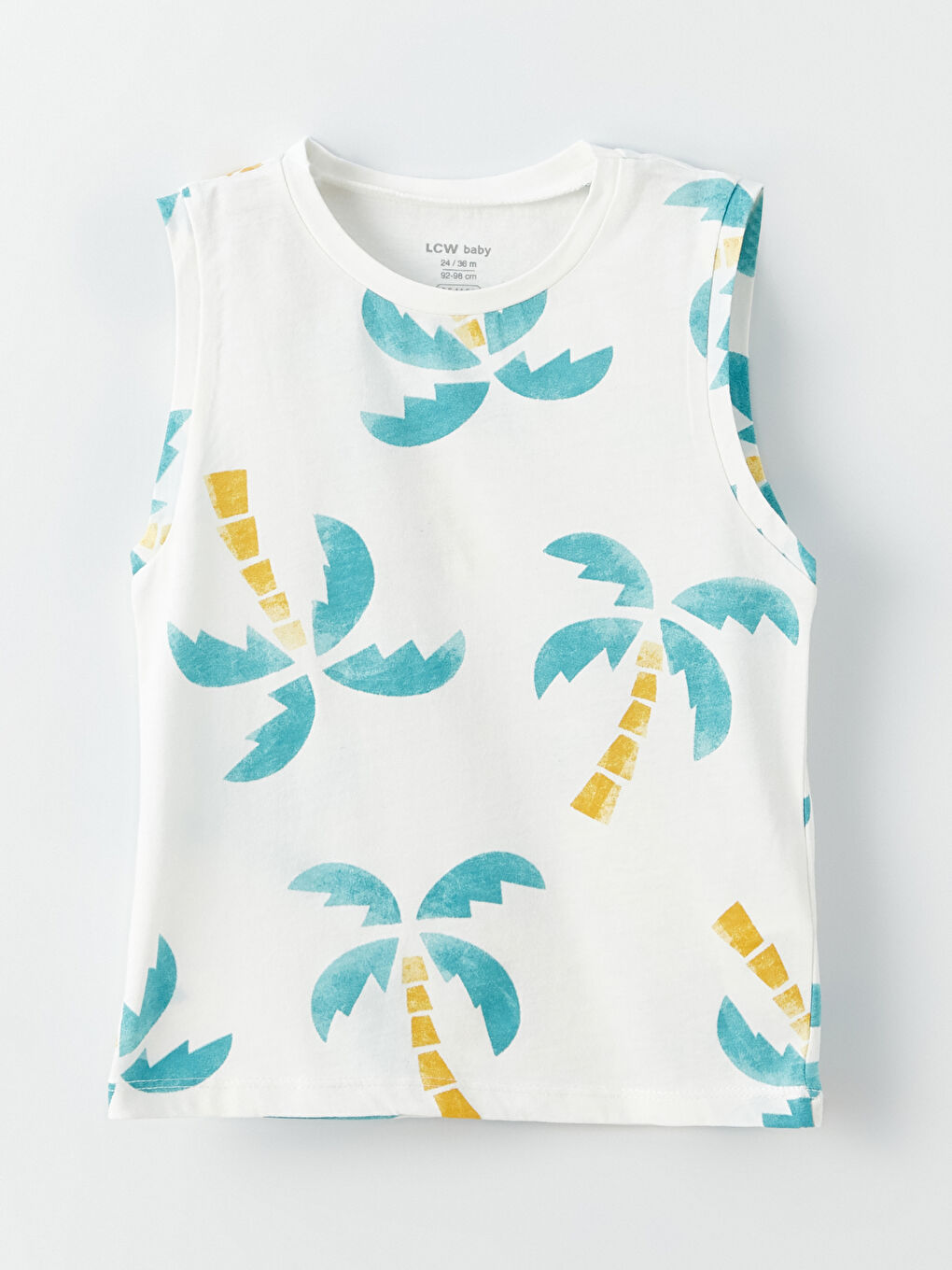 Bej Bisiklet Yaka Erkek Bebek Atlet 2'li-1