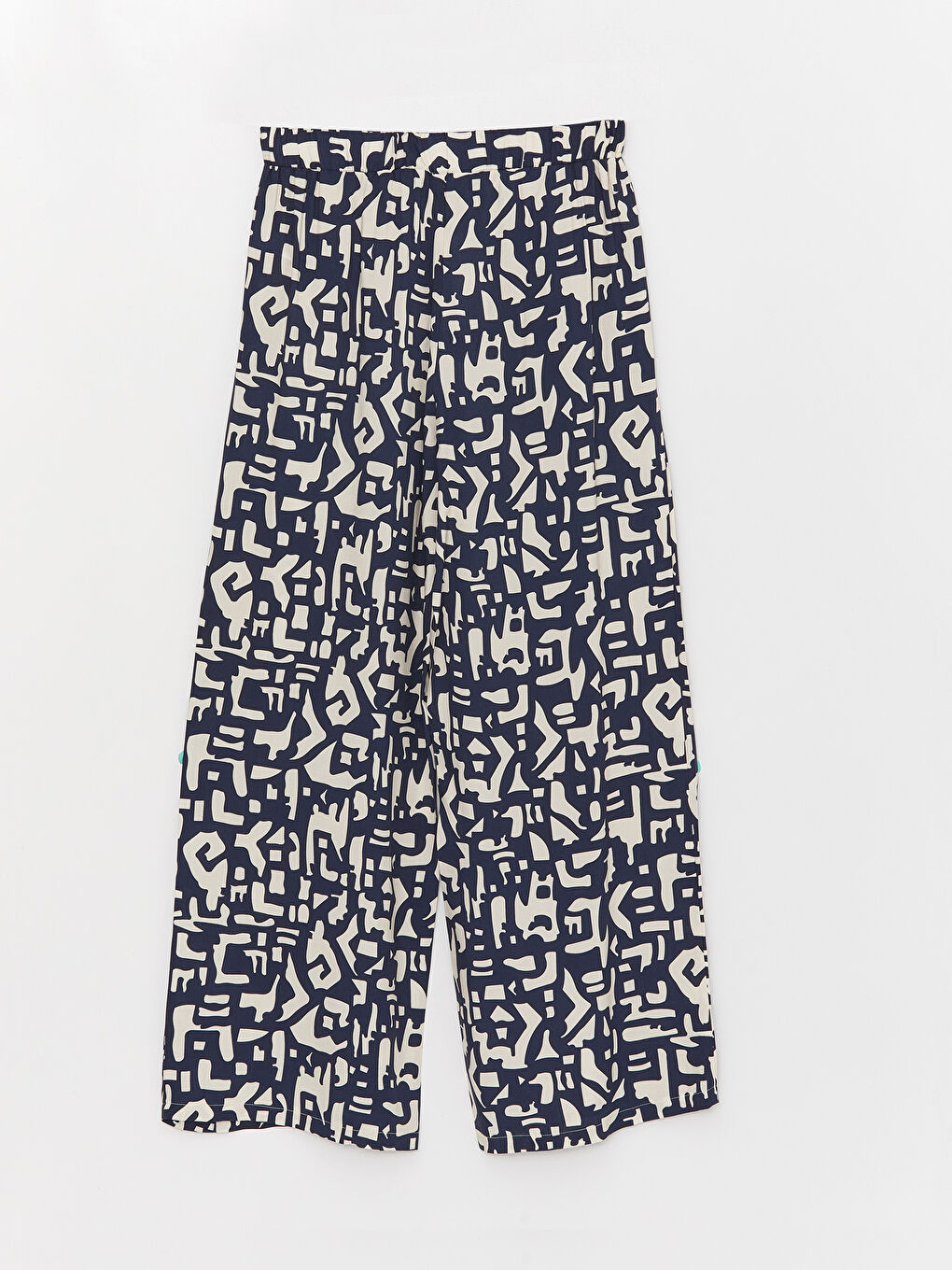 Elasticated Waist Relaxed Fit Patterned Women's Trousers-6