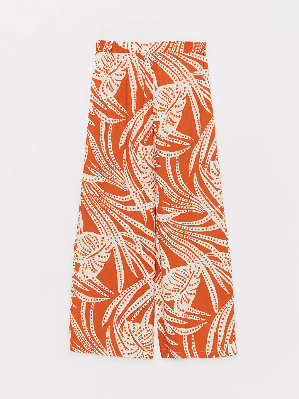 بنطلون نسائي بخصر مرن واسع منقوش للسيدات-5