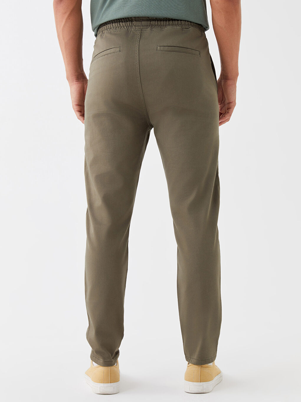 Haki Standart Kalıp Erkek Pantolon-4