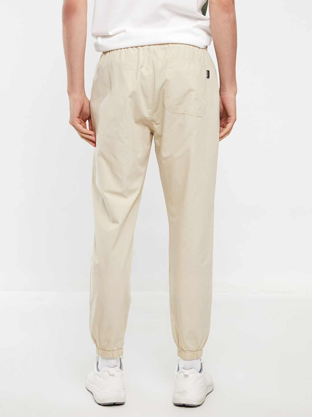 Bej Standart Kalıp Erkek Jogger Pantolon-4