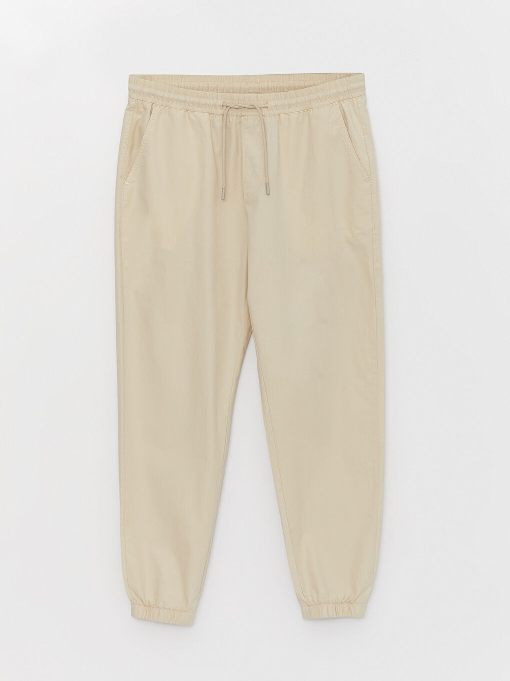Bej Standart Kalıp Erkek Jogger Pantolon-5